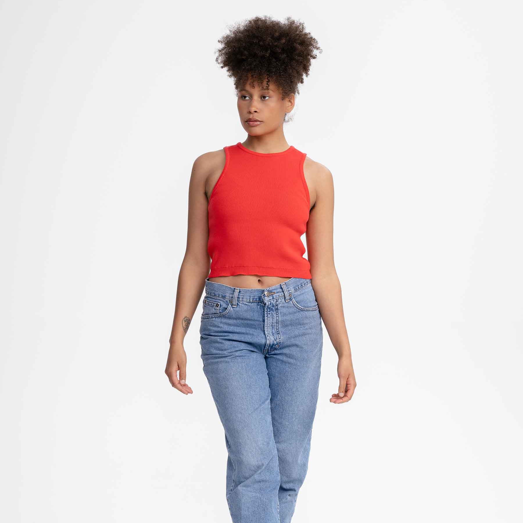 MELA Damen Strick Top "NIKARA" Poppy
