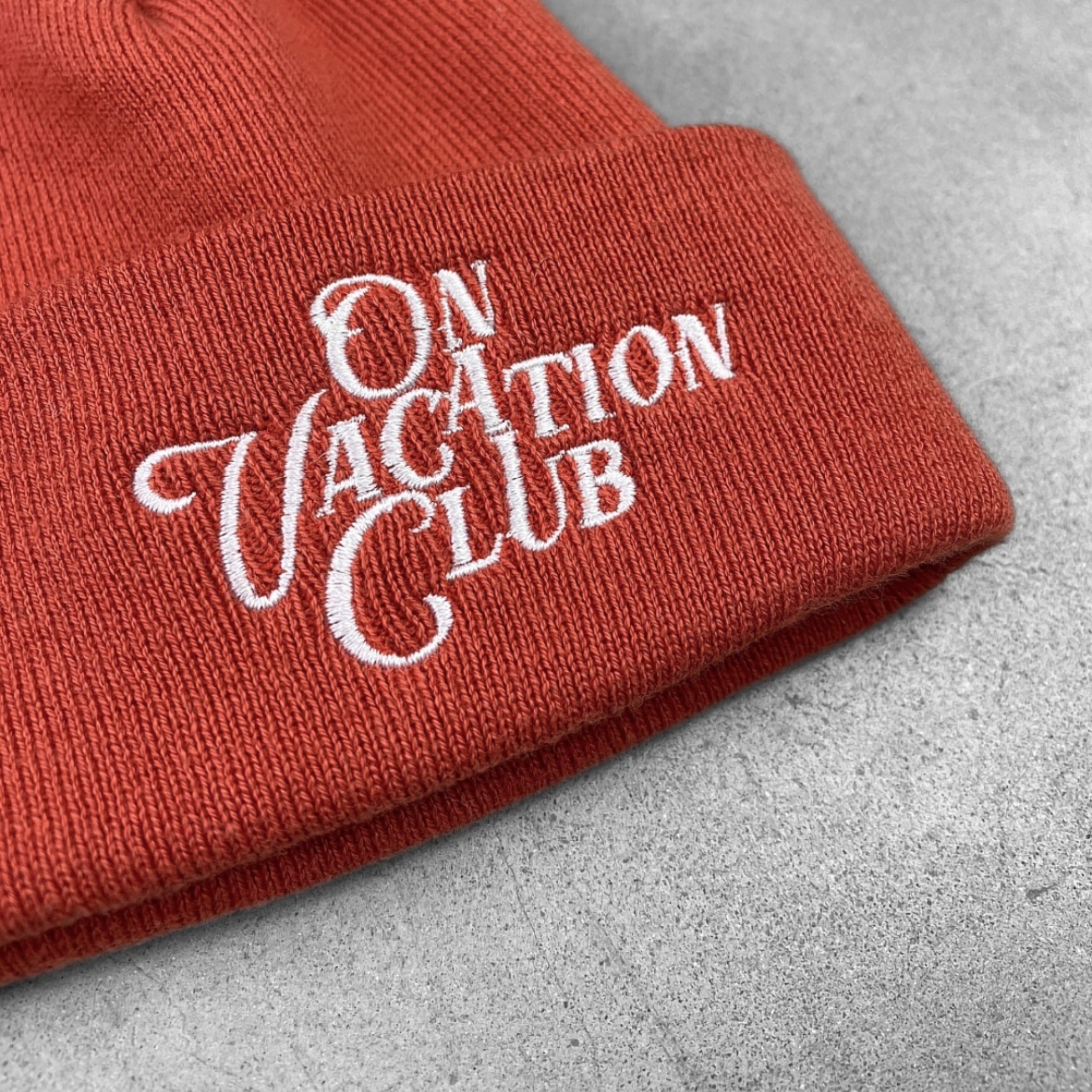 On Vacation Beanie "Calligraphy"
