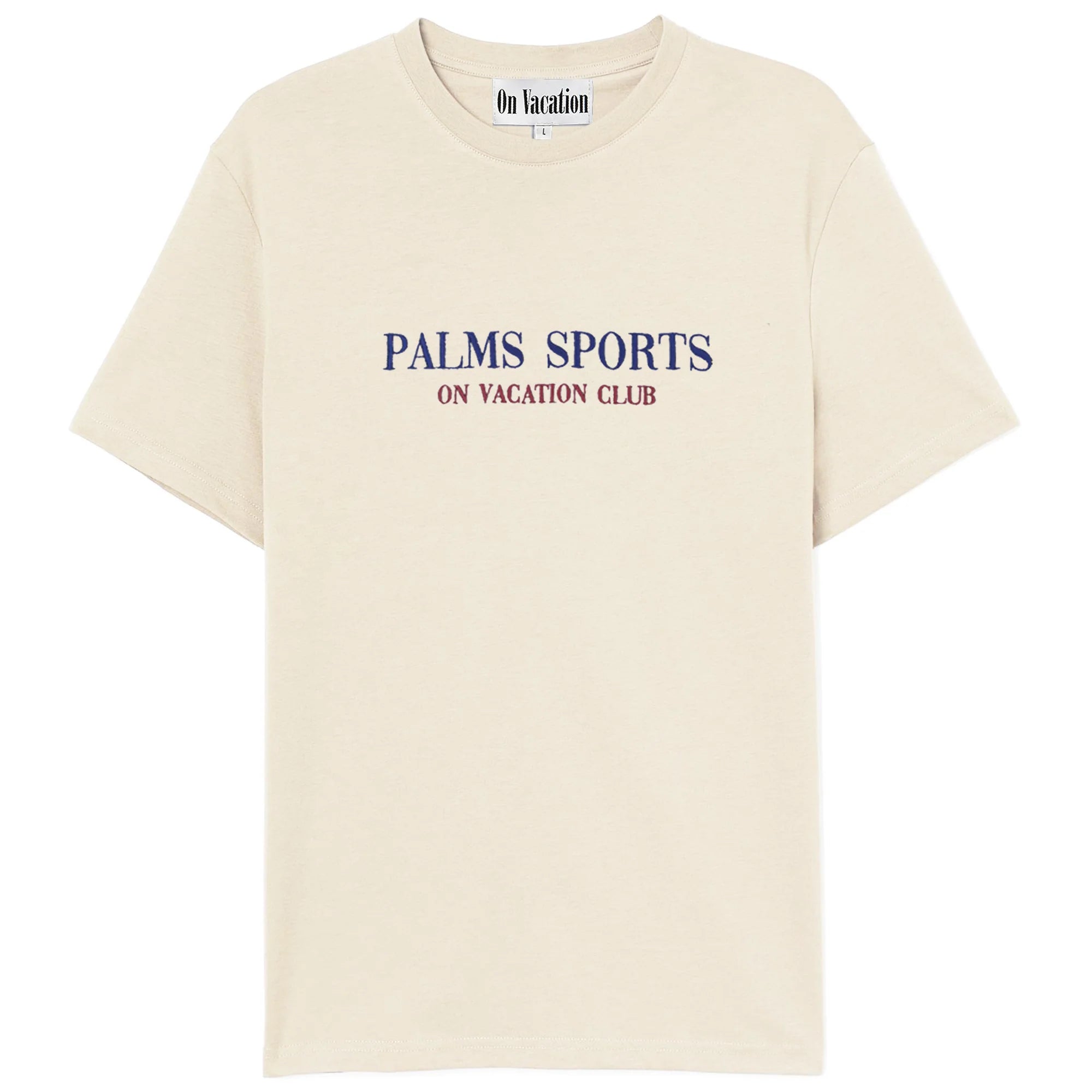 On Vacation Unisex T-Shirt "Palms Sports" Sand