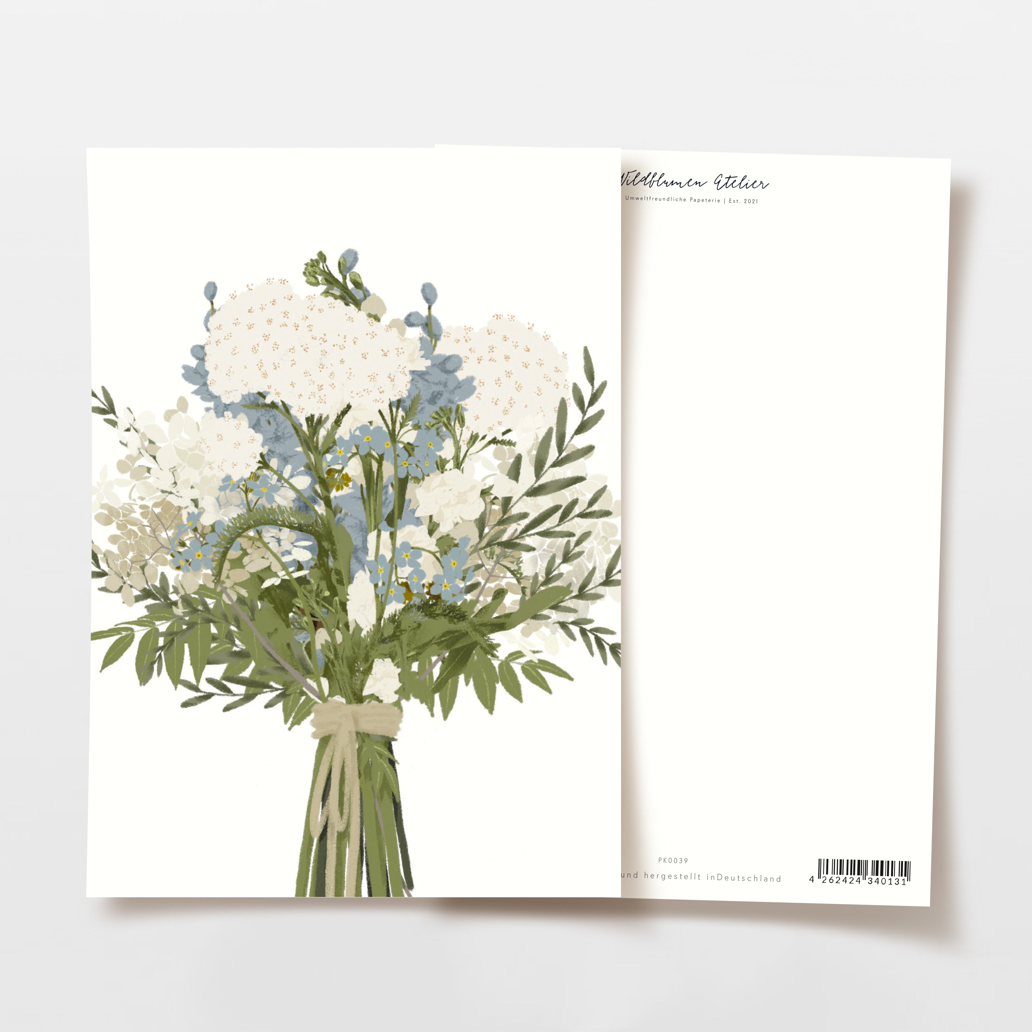 Wildblumen Atelier Postkarte Blumenstrauß DIN A6