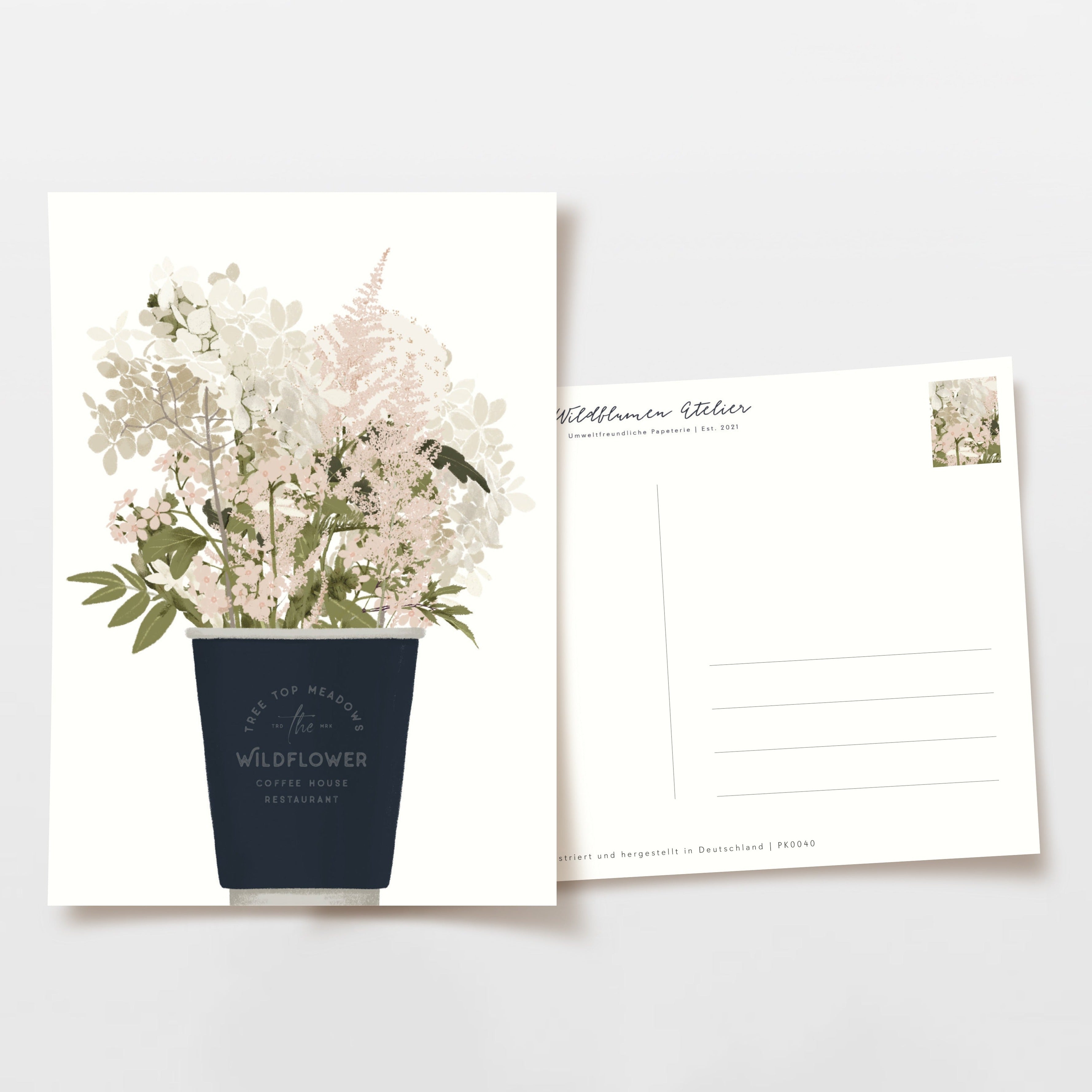 Wildblumen Atelier Postkarte "Wildblumen To Go"