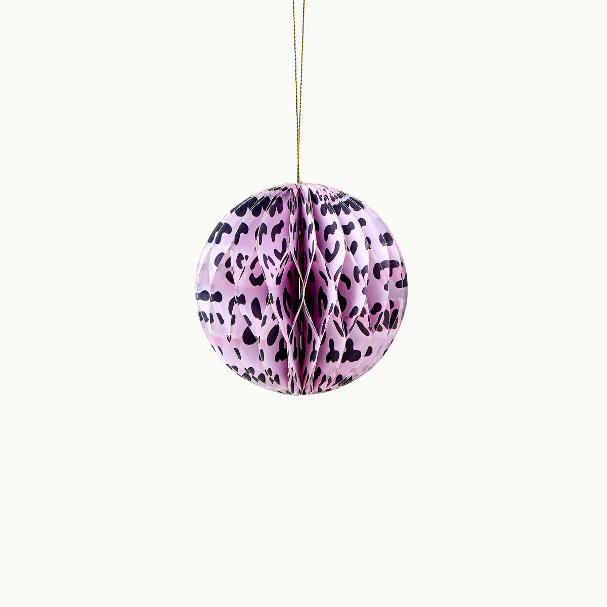 by Vivi Anhänger Weihnachtskugel aus Papier 10 x 10 cm Pink Leo