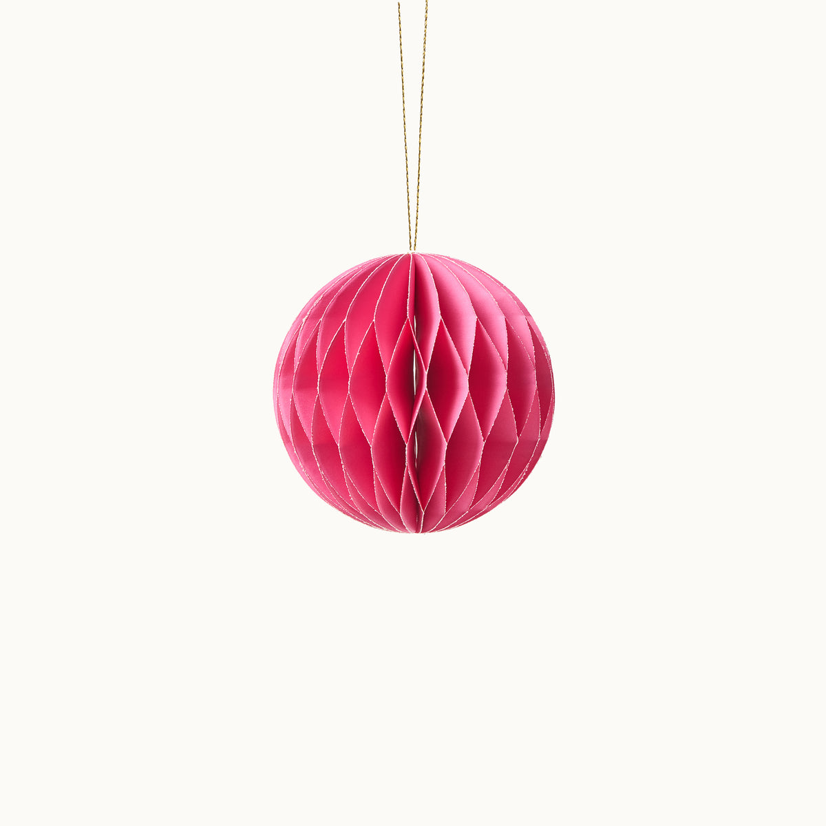 by Vivi Anhänger Weihnachtskugel aus Papier 10 x 10 cm Pink
