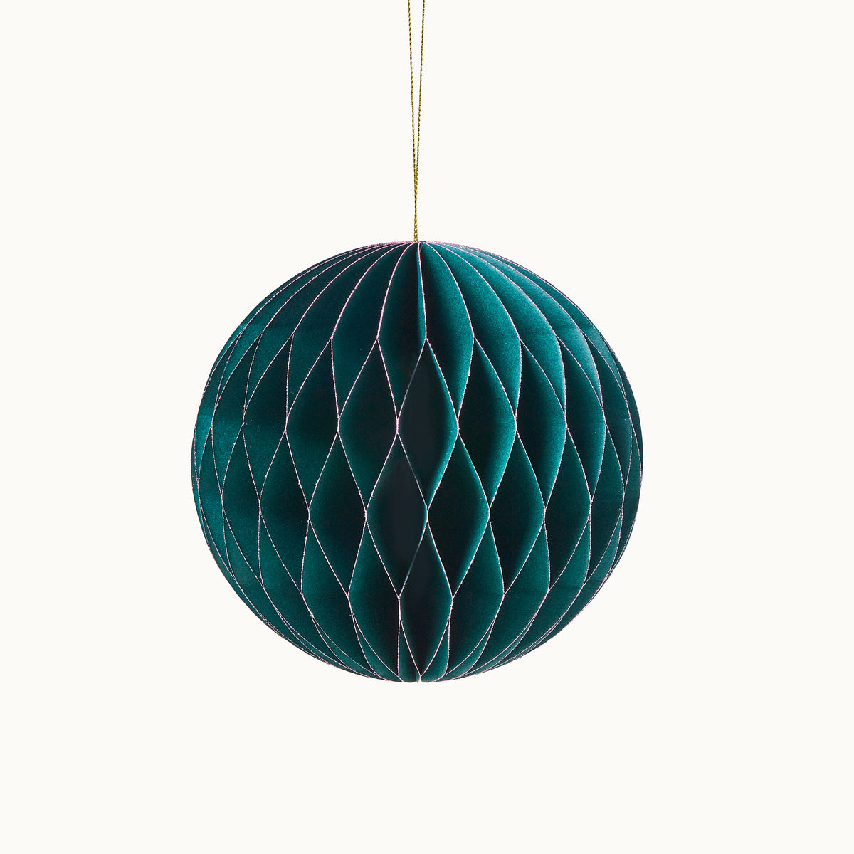 by Vivi Anhänger Weihnachtskugel aus Papier 15 x 15 cm Christmas Green