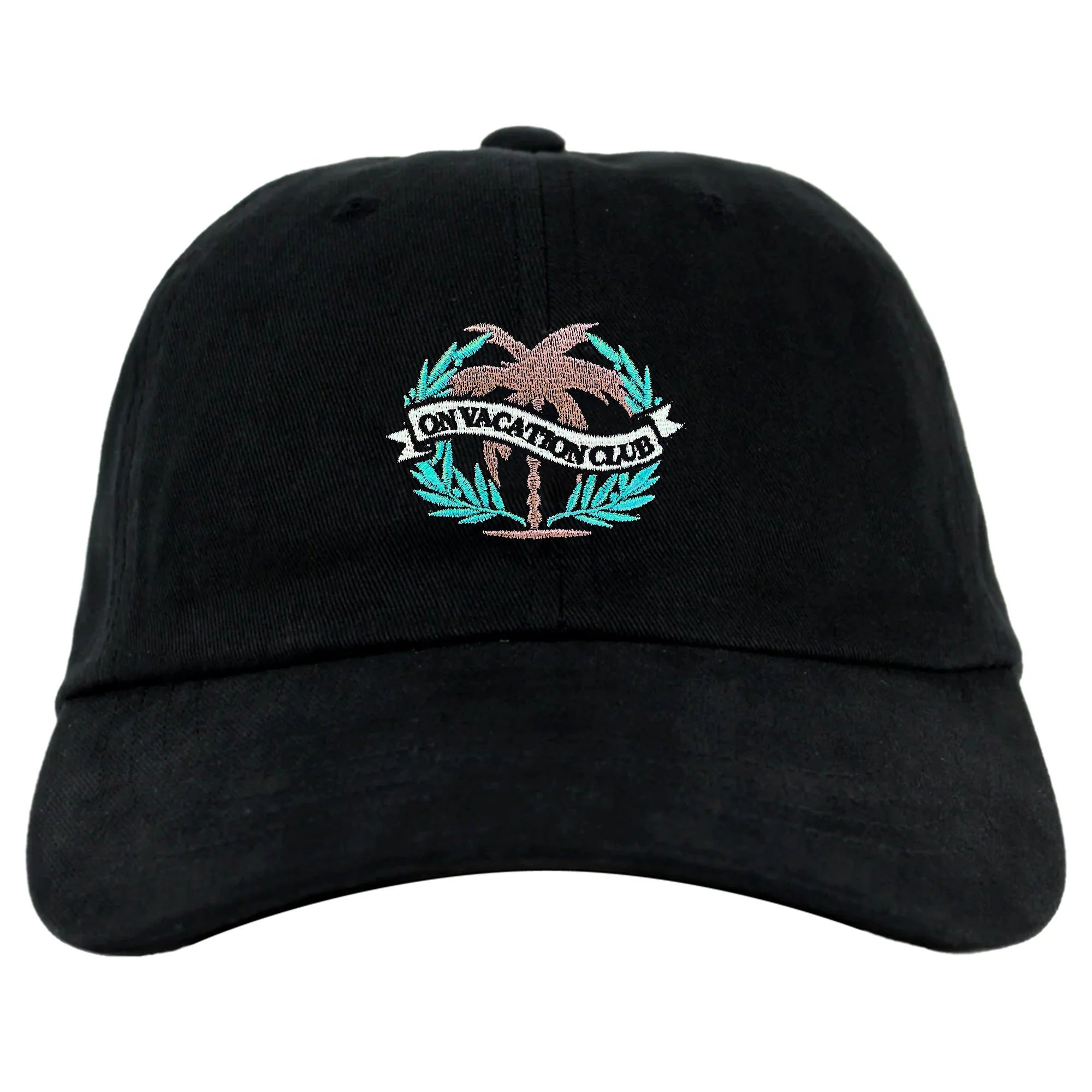 On Vacation Vintage Cap "Palm Logo" One Size Black