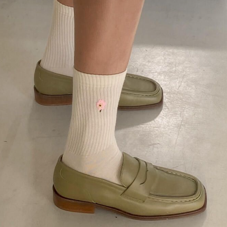 Jutelaune Socken "Rosa Flower"