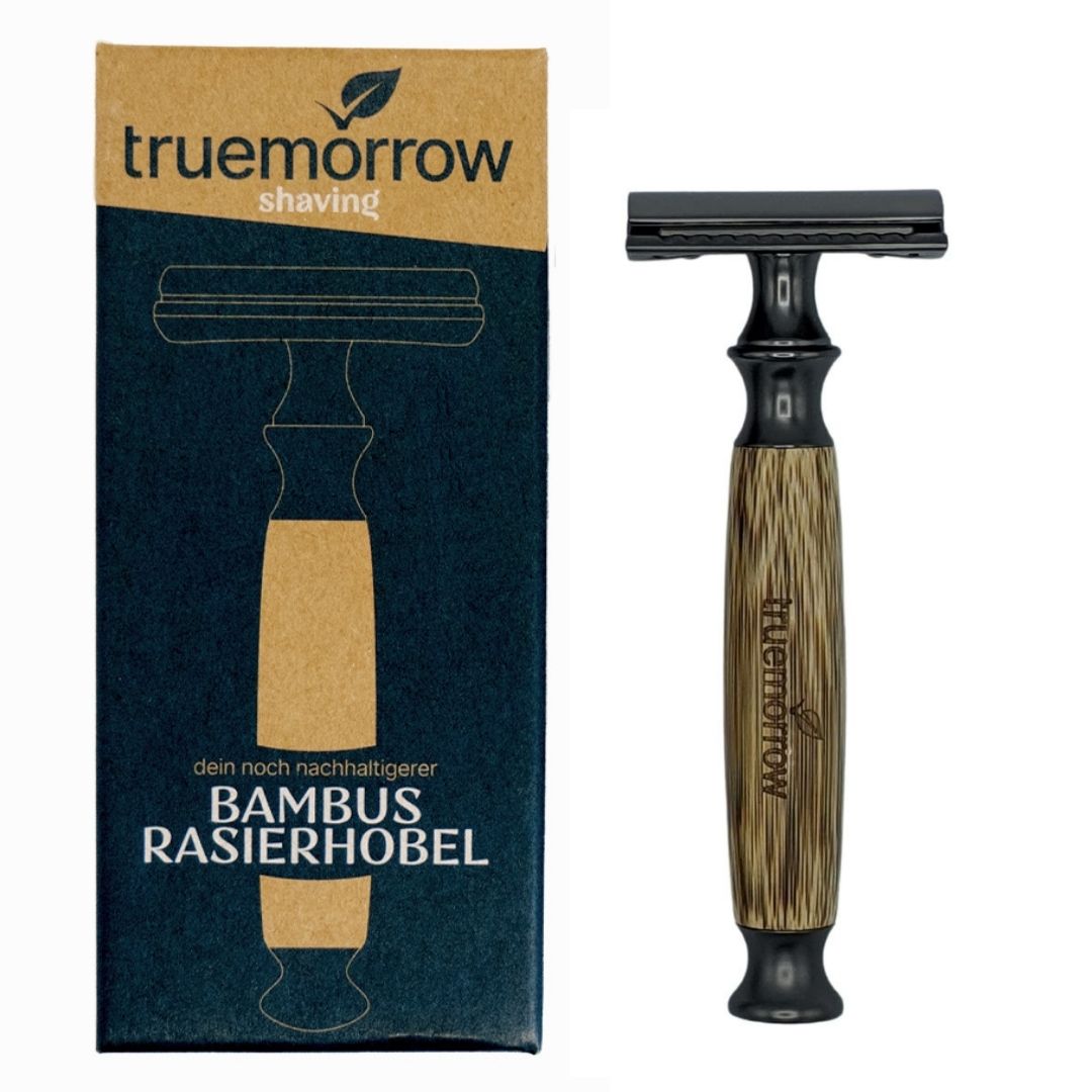 truemorrow Premium Rasierhobel aus Bambus