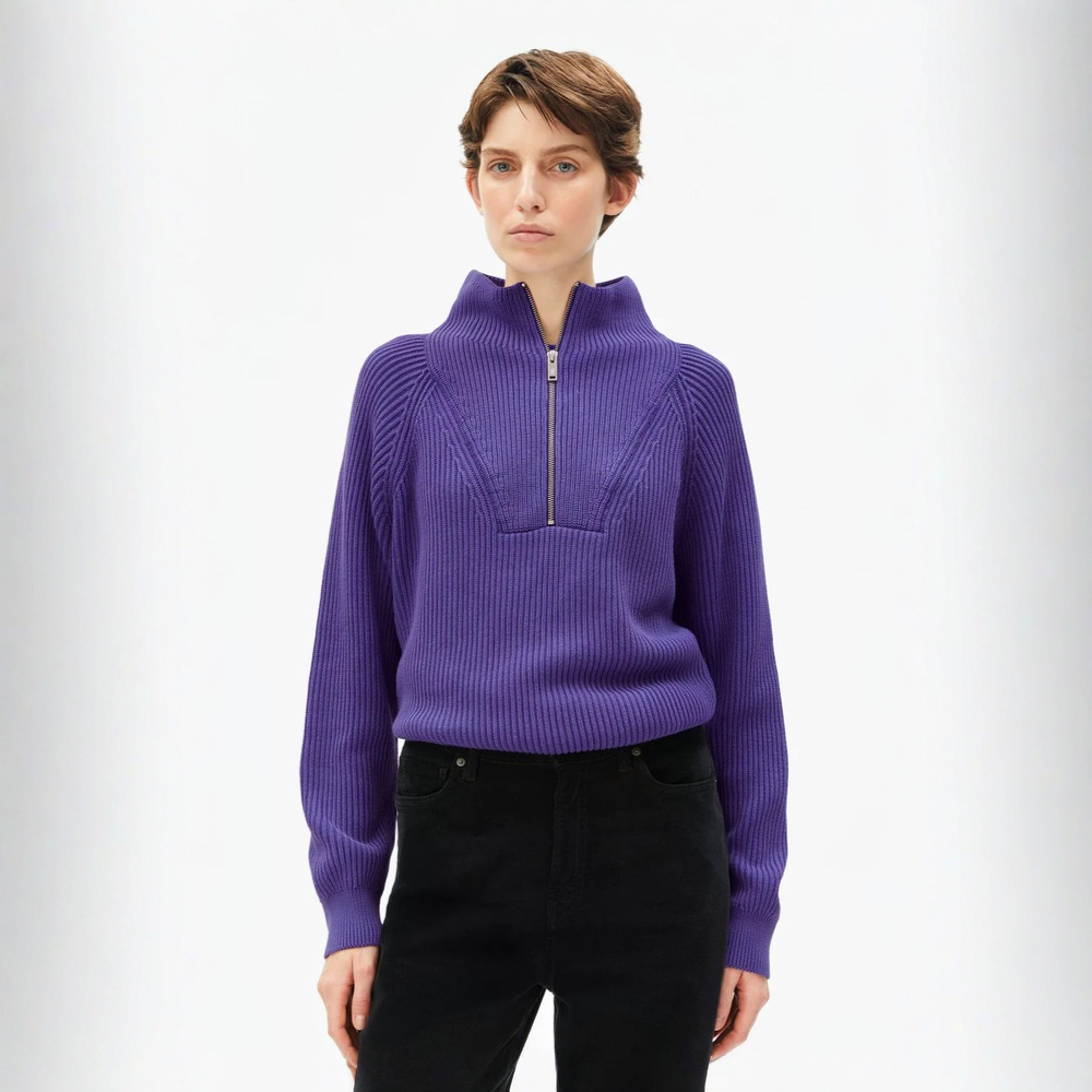 ARMEDANGELS Strick Pullover "RONYIAAS GMT DYE" Indigo Lilac