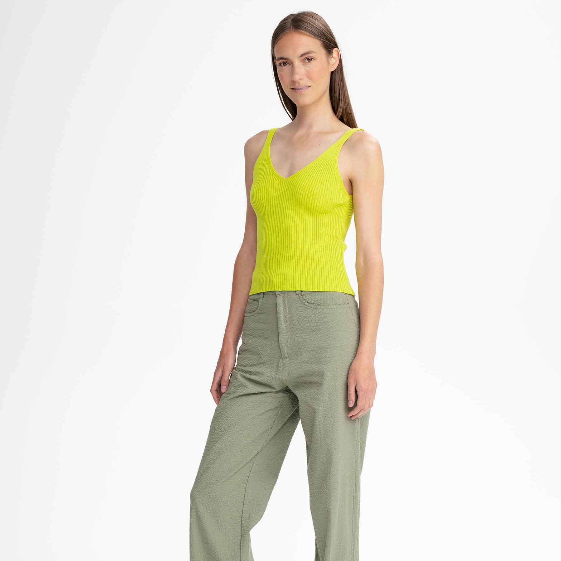 MELA Damen V-Neck Strick Top "RHADA"