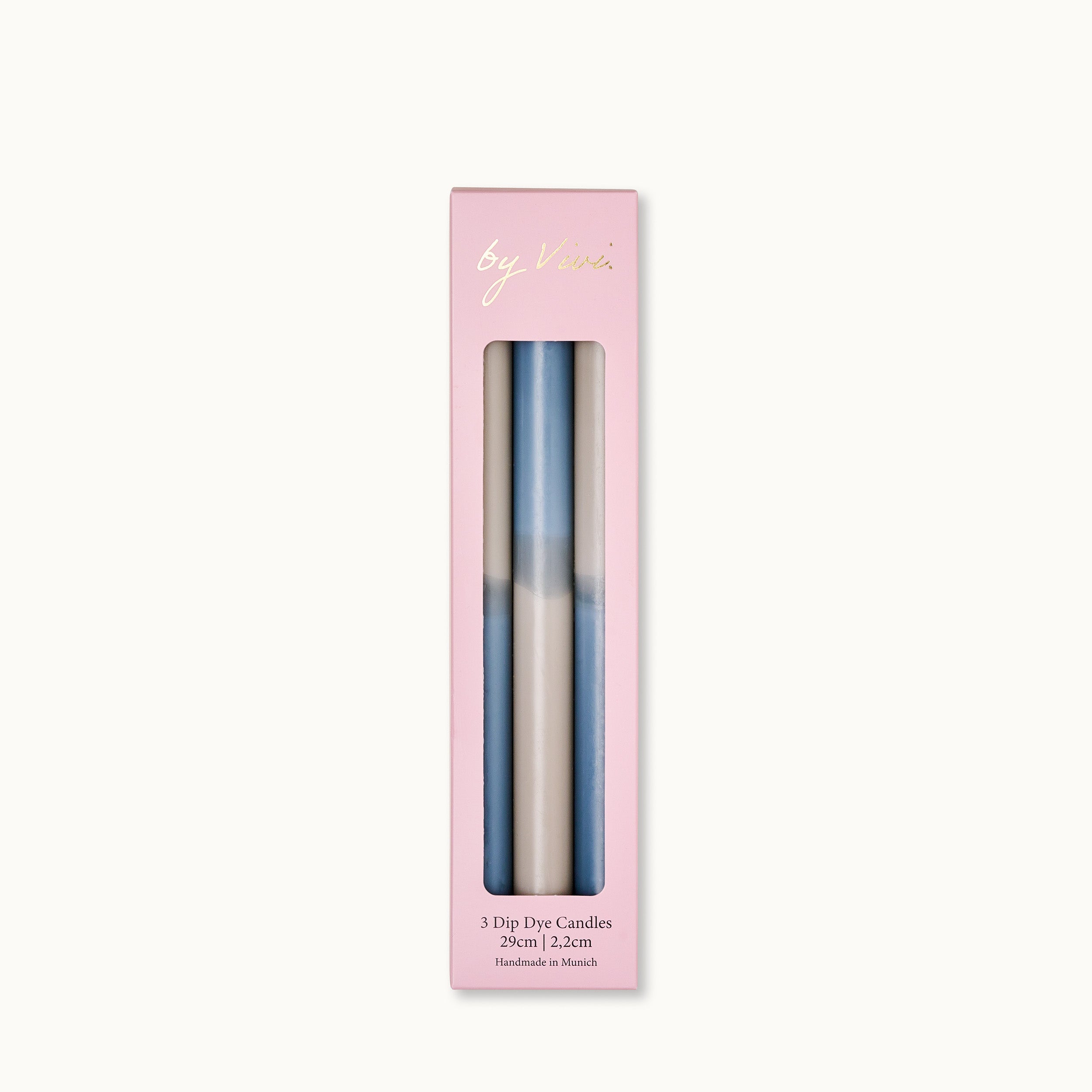 by Vivi Dip Dye Kerzen Set 3-teilig - lang Classic Edition