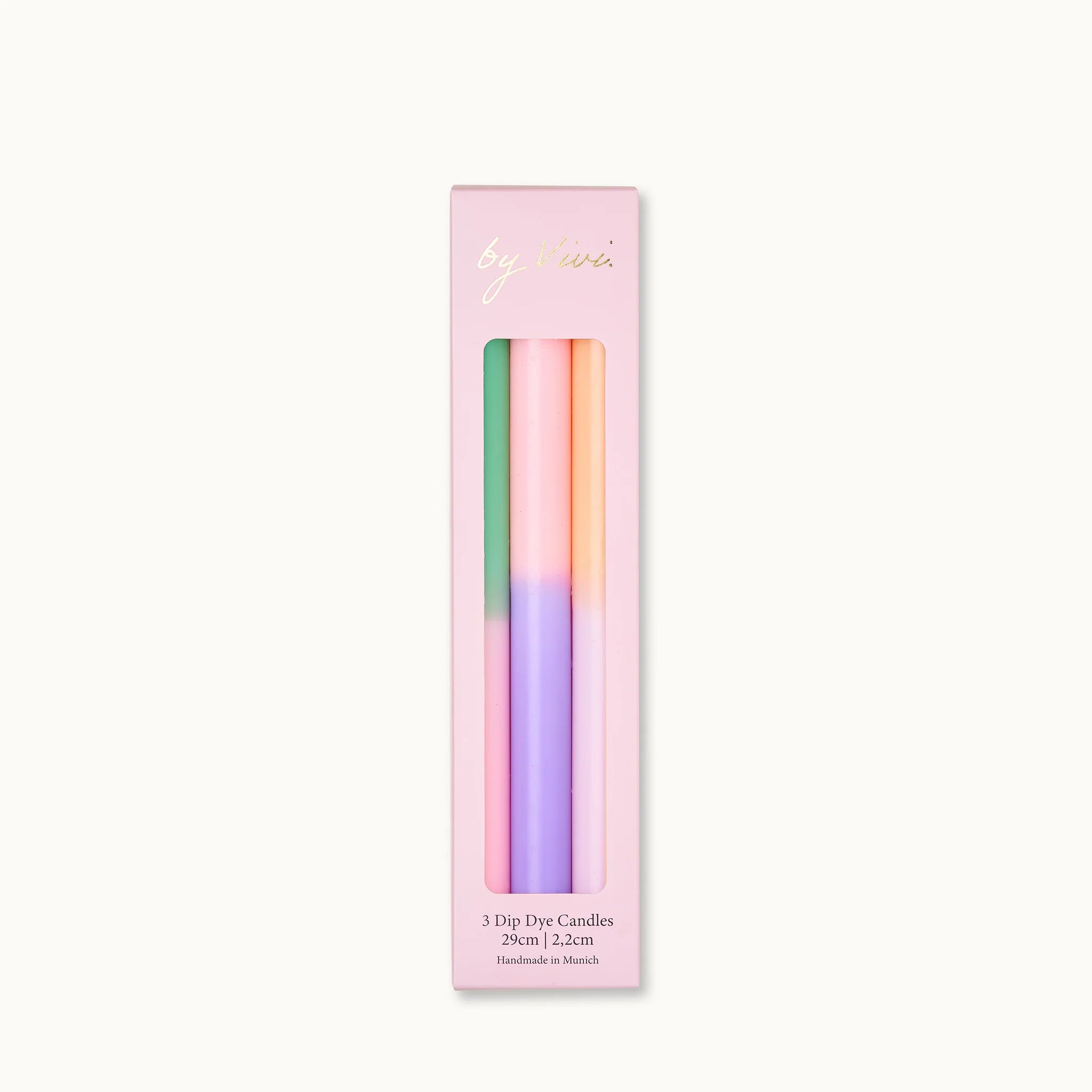 by Vivi Dip Dye Kerzen Set 3-teilig - lang Birthday Cake