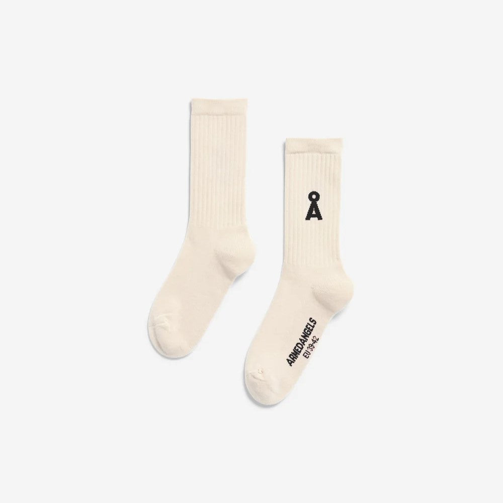 ARMEDANGELS Socken "SAAMUS BOLD" Oatmilk-Black