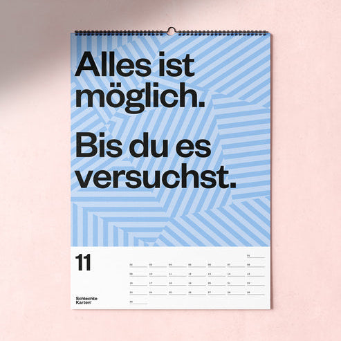 Schlechte Karten "Demotivierender Wandkalender 2026"