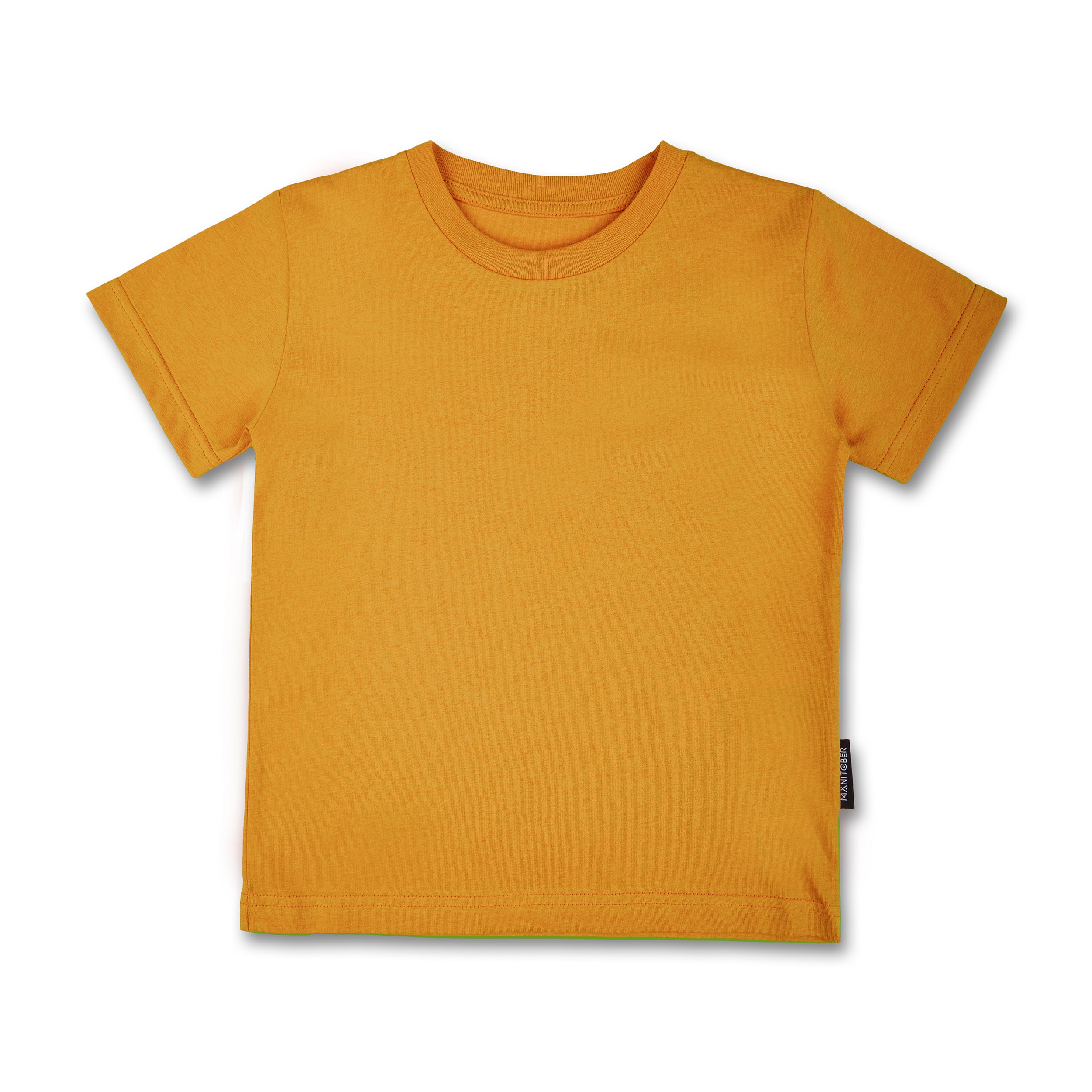 Manitober Kinder Basic T-Shirt 86 92 Senfgelb
