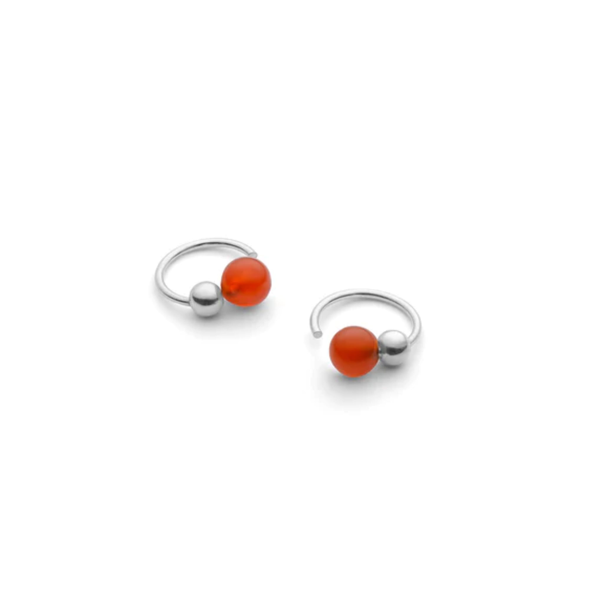 Jukserei Ohrringe "Sunset Bubble Twist" Silber