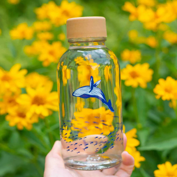 CARRY Trinkflasche aus Glas 0,4 l