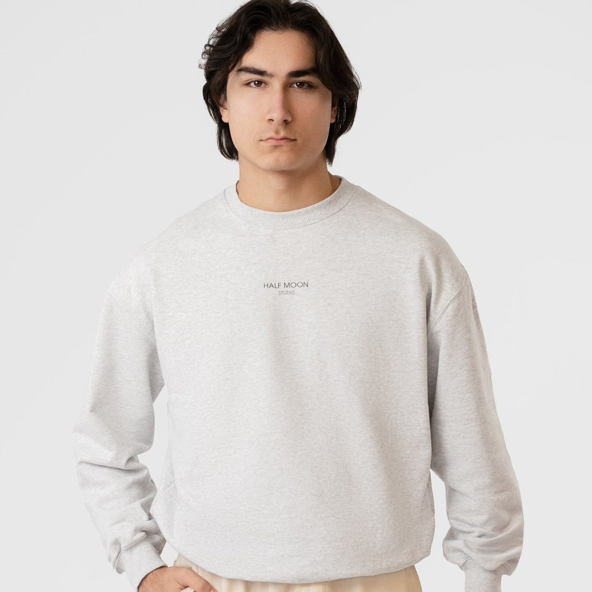 HALF MOON STUDIO Unisex Crewneck "LOGO"