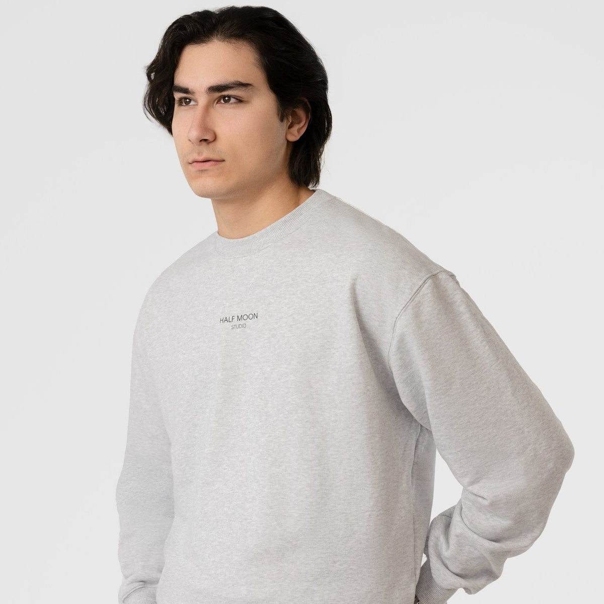 HALF MOON STUDIO Unisex Crewneck "LOGO"
