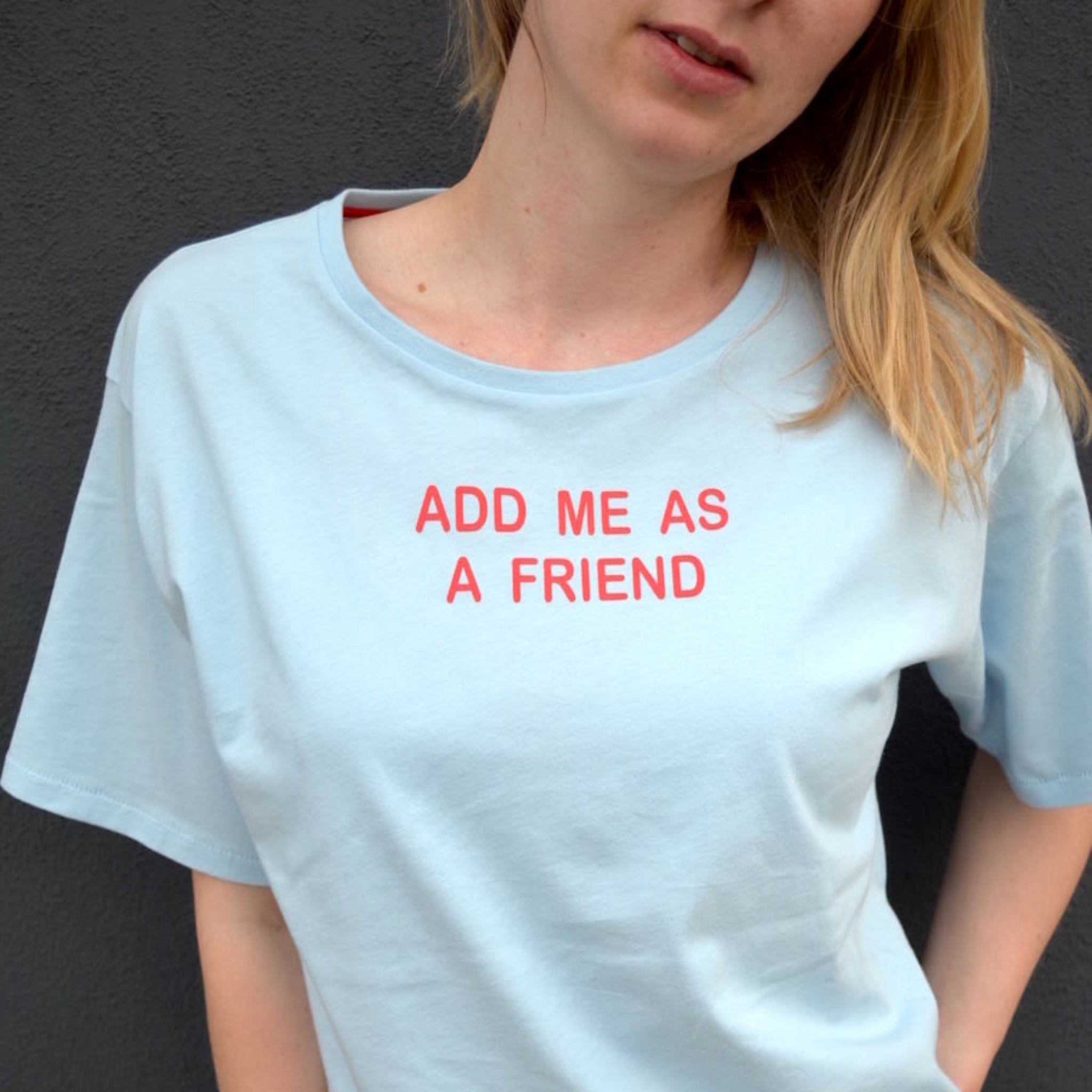 Another Brand T-Shirt "Add Me" Cool Blue