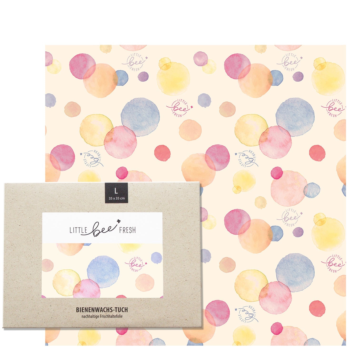 Naturalou Bio-Bienenwachstuch von Little Bee Fresh L Punkte