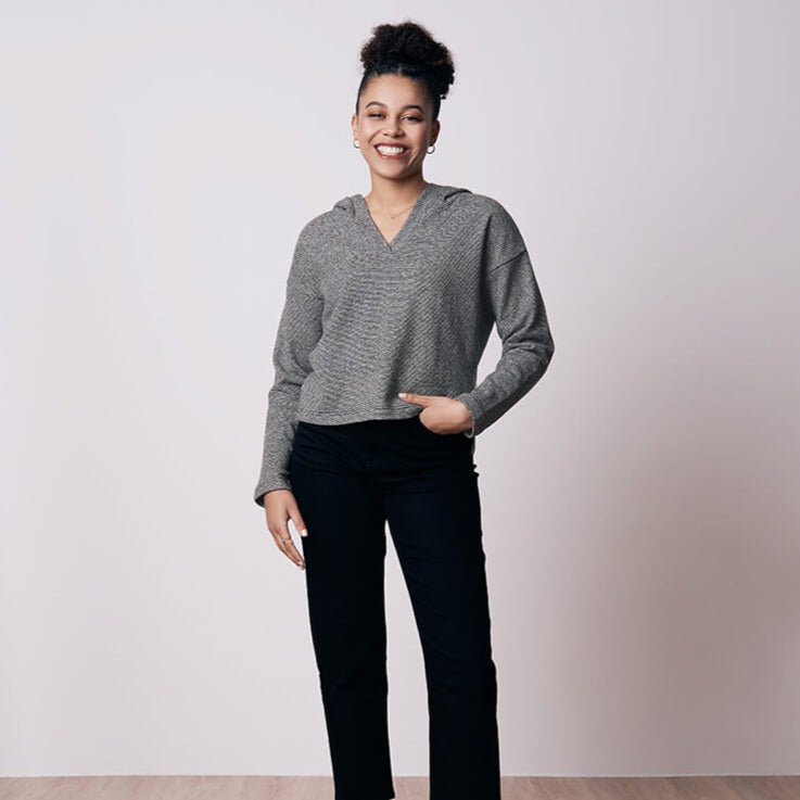 bleed clothing Damen Stripe Hoody Hemp