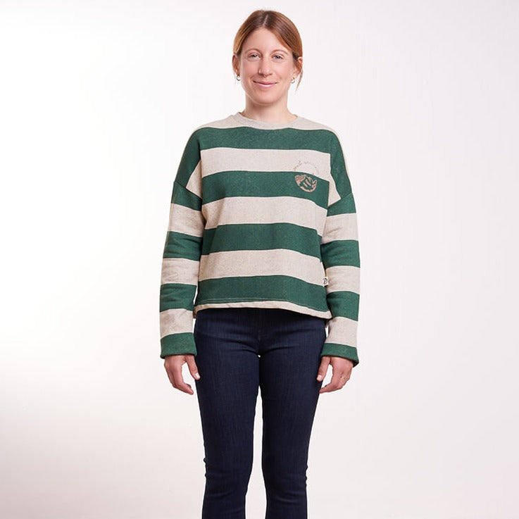 bleed clothing Damen Blockstripe Sweater Hemp