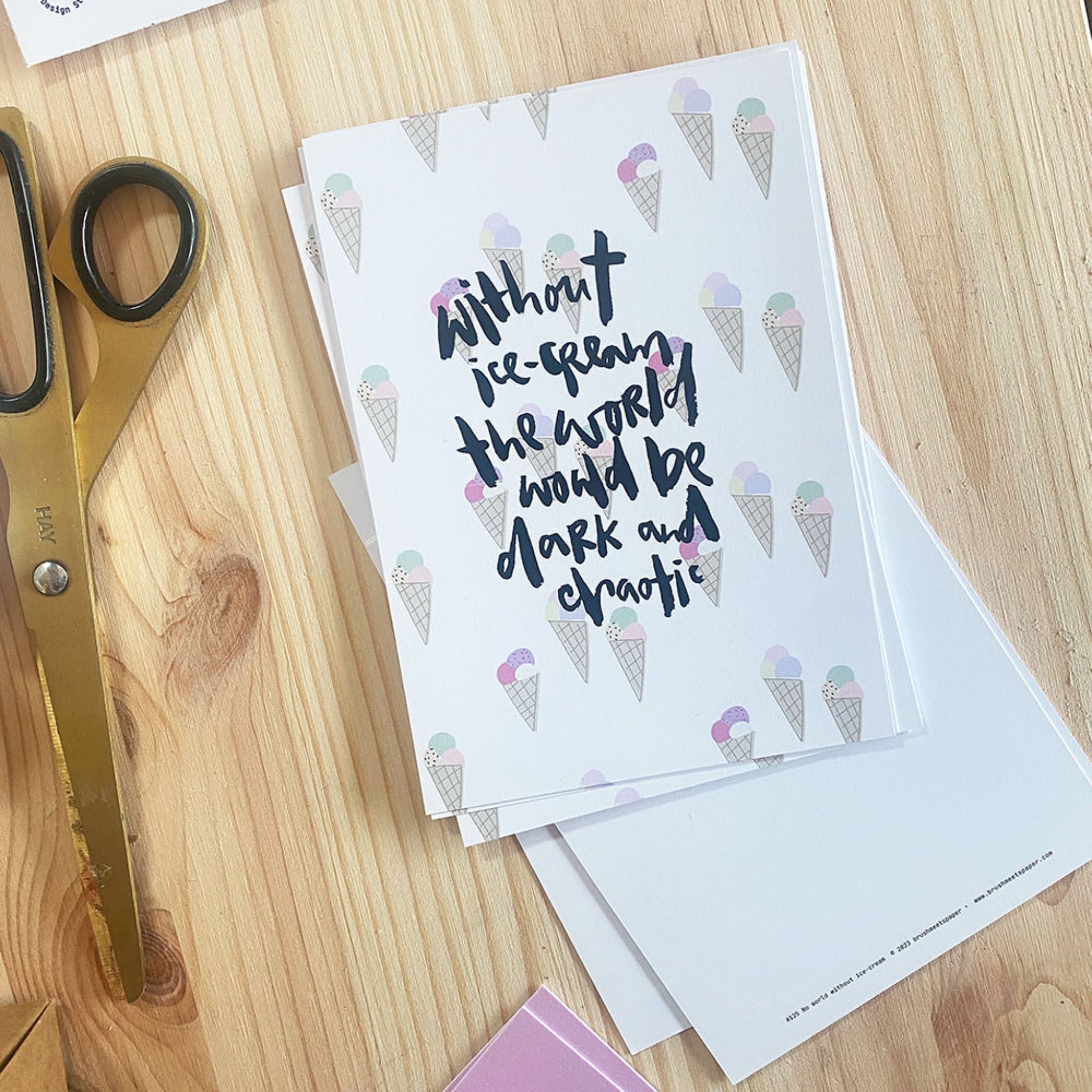 brushmeetspaper Postkarte