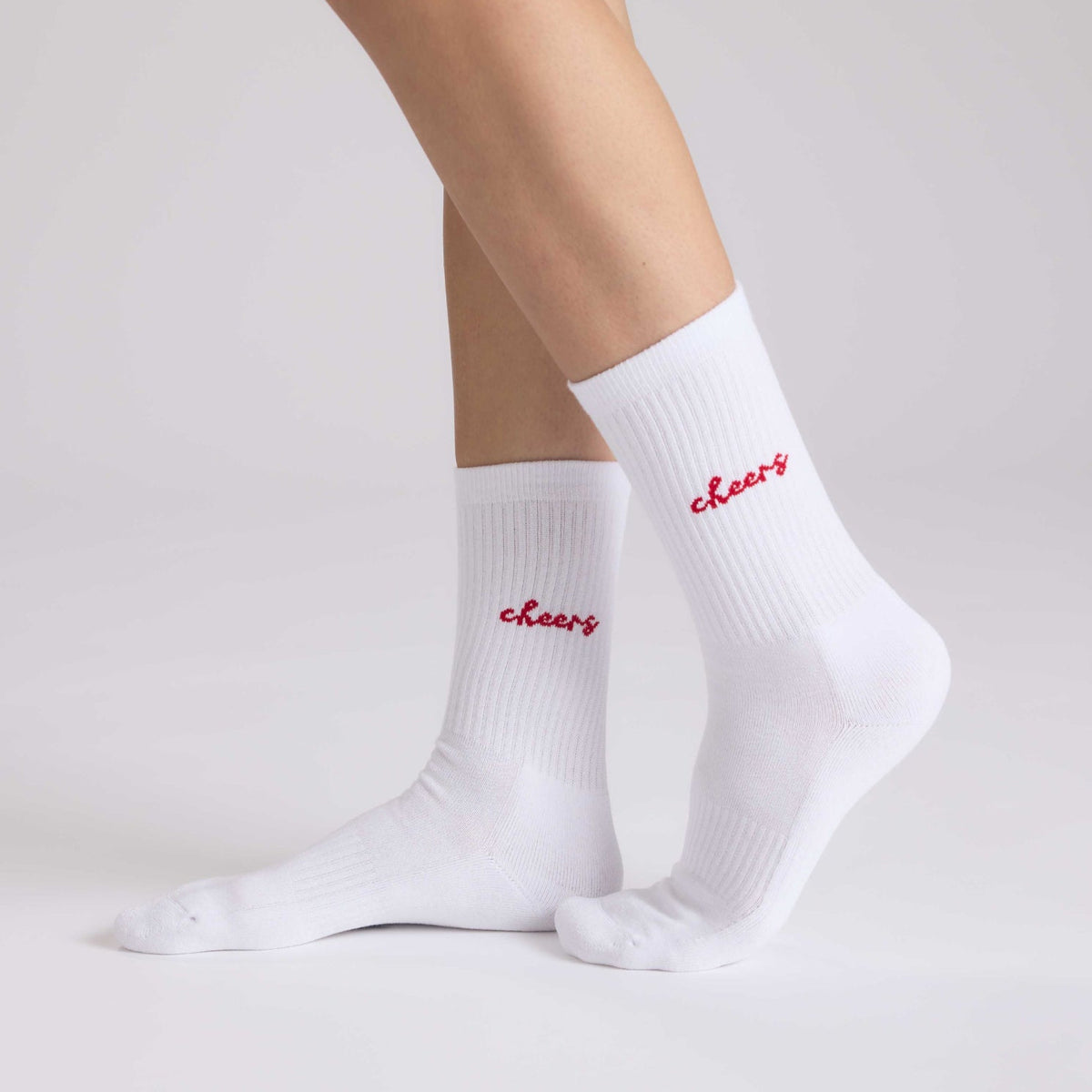 No Bad Days Club Tennissocken "CHEERS" Weiß