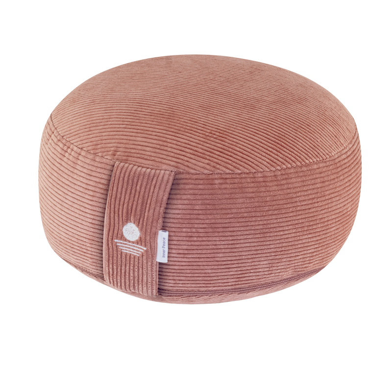 Inner Peace Meditationskissen Rund "Cord" Calm Pink Ø 33cm x 16cm Höhe