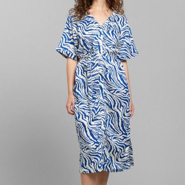 dedicated Damen Zebra Kleid "Bornholm" XL Zebra Blue