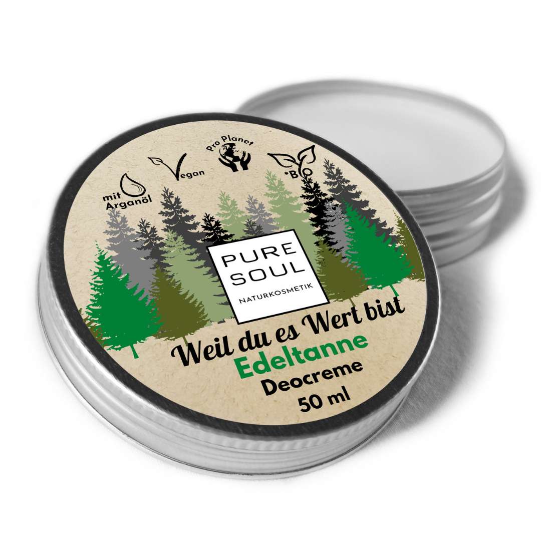 PURE SOUL Naturkosmetik Deo Creme "Edeltanne"