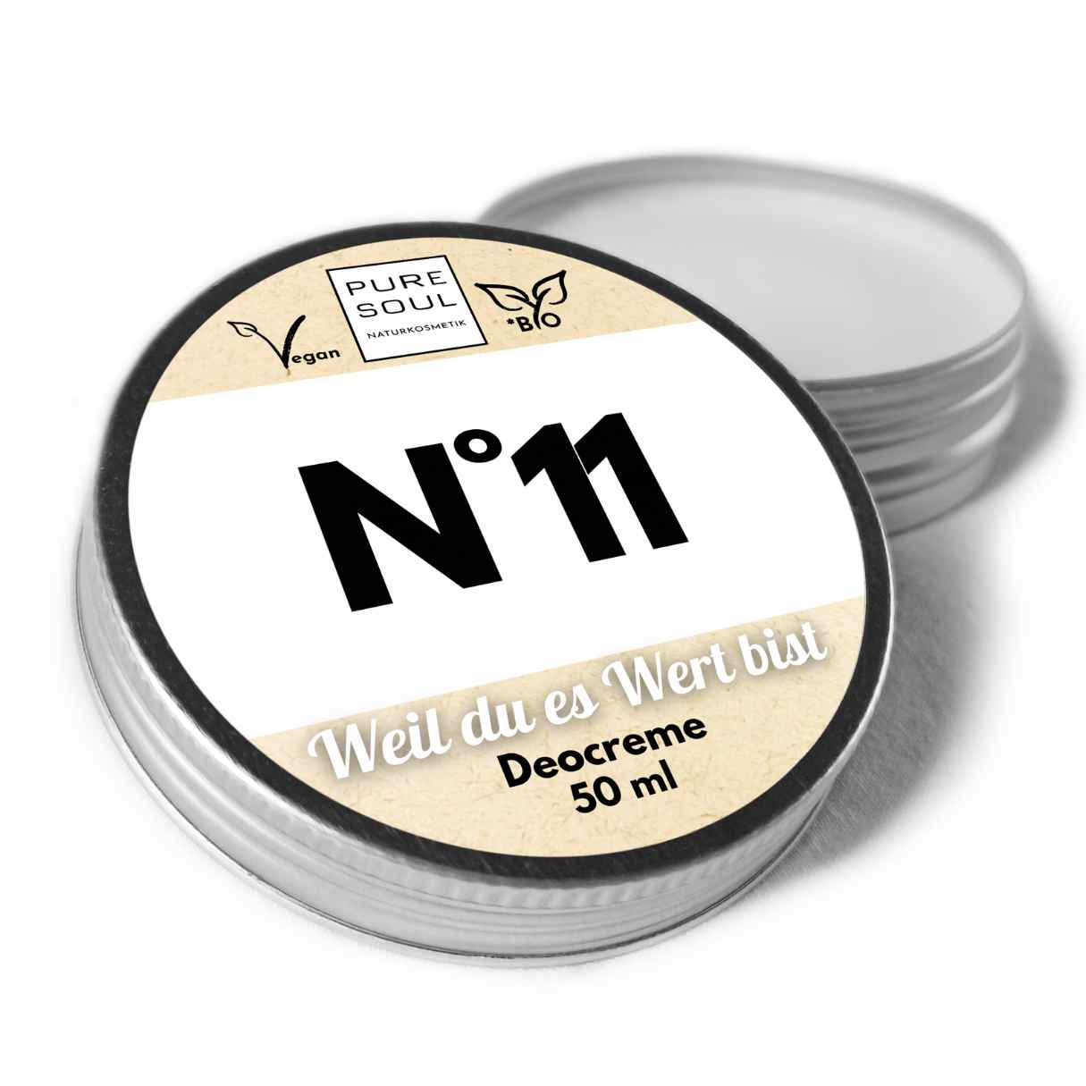 PURE SOUL Naturkosmetik Deo Creme "N° 11" 50 ml frisch balsamisch pudrig leicht zitrisch