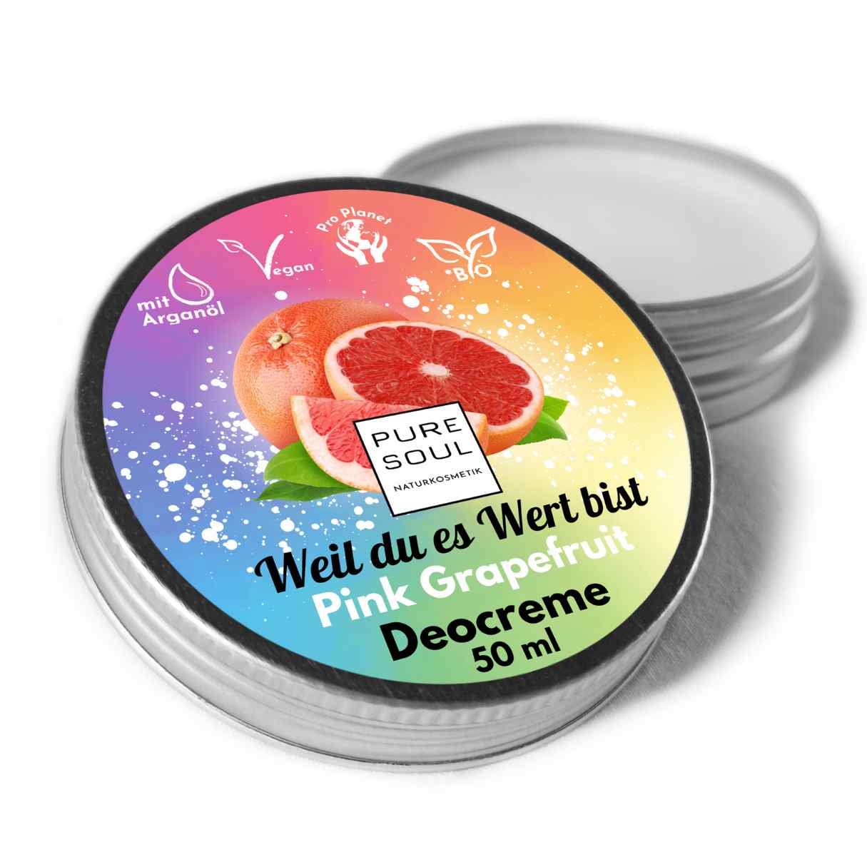 PURE SOUL Naturkosmetik Deo Creme "Pink Grapefruit"