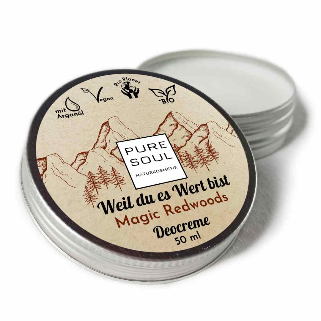 PURE SOUL Naturkosmetik Deo Creme "Magic Redwoods" 50 ml Salbei