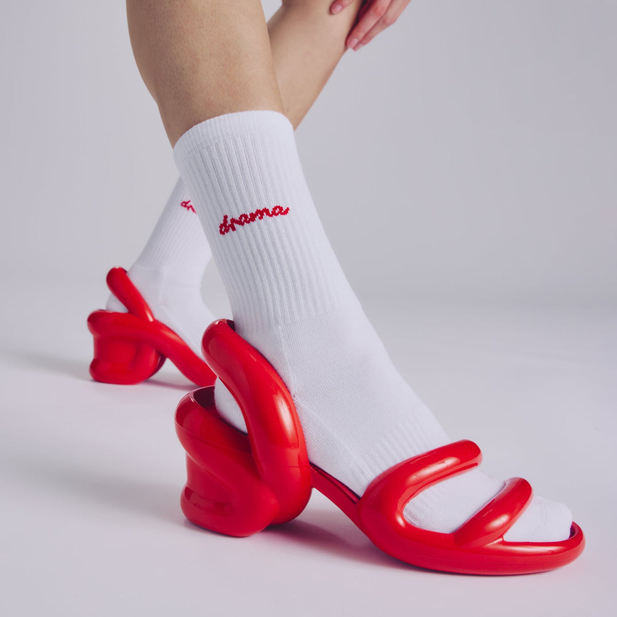 No Bad Days Club Tennissocken "DRAMA" Weiß