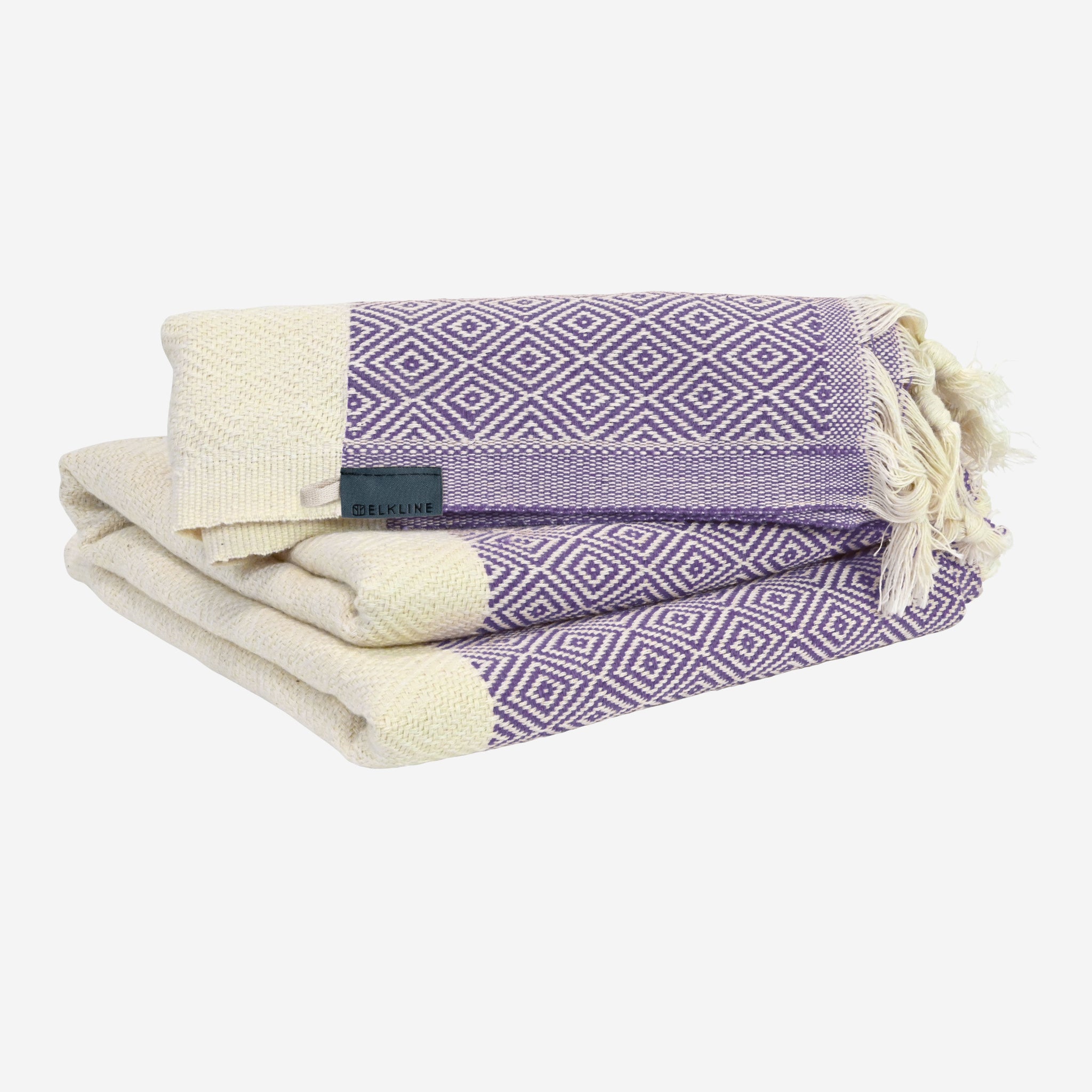 ELKLINE Baumwolltuch mit Franzen "HAMAM" Purple