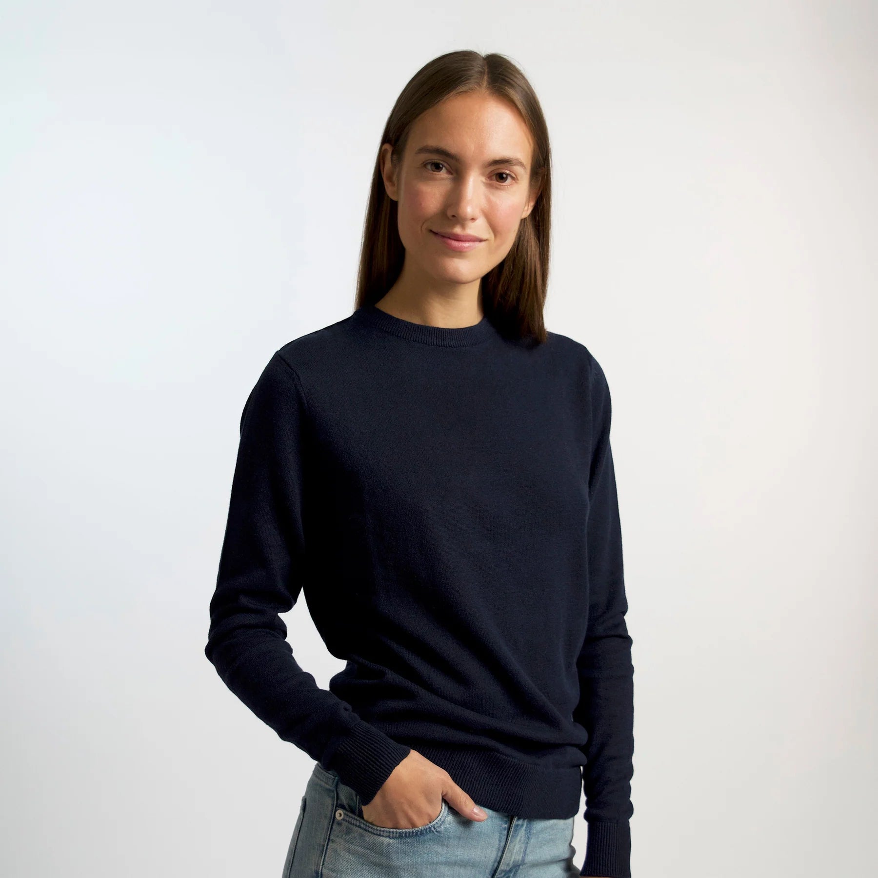 Honest Basics Women Crew Neck Sweater