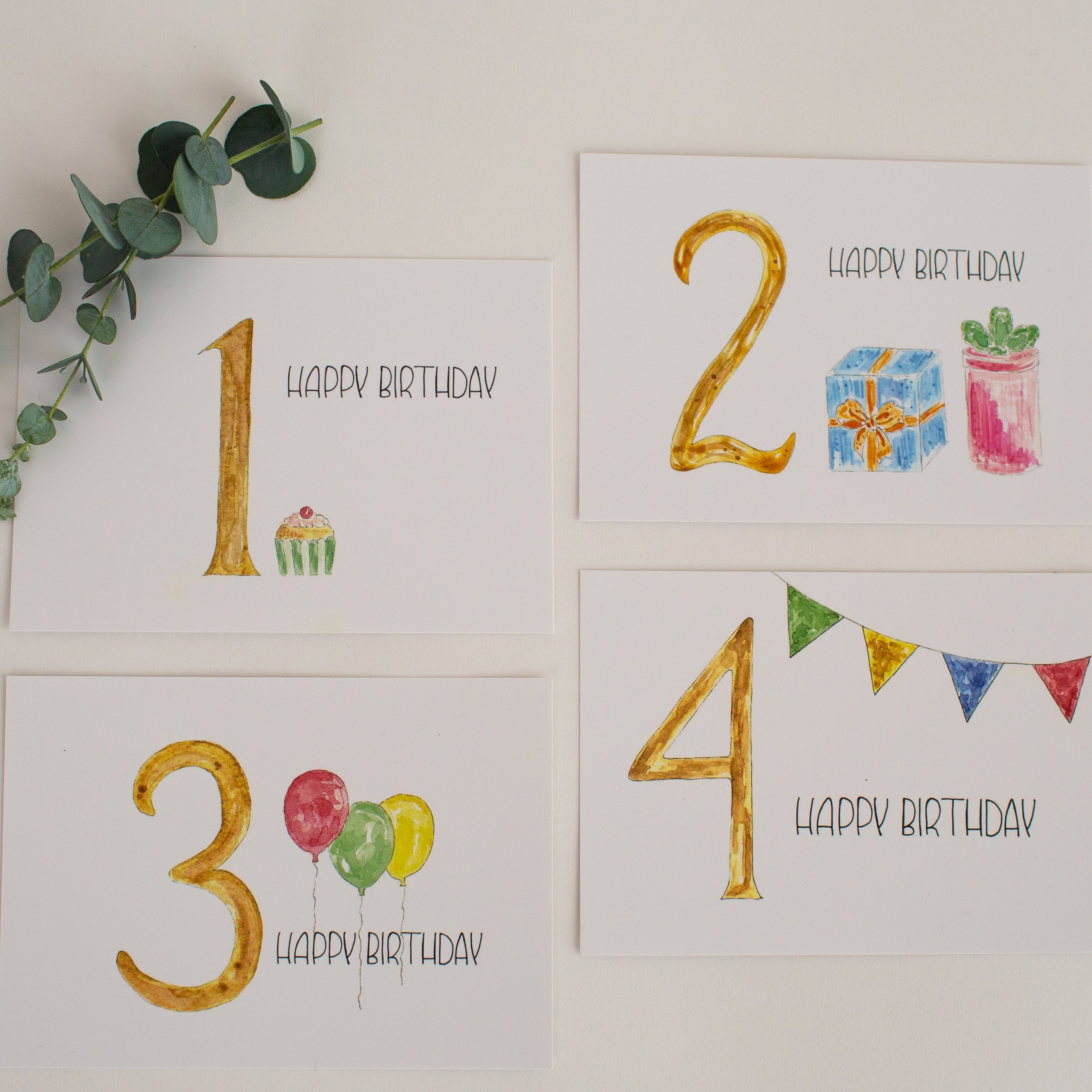Pinselmalerei Hamburg Postkarte DIN A6 Happy Birthday DIN A6