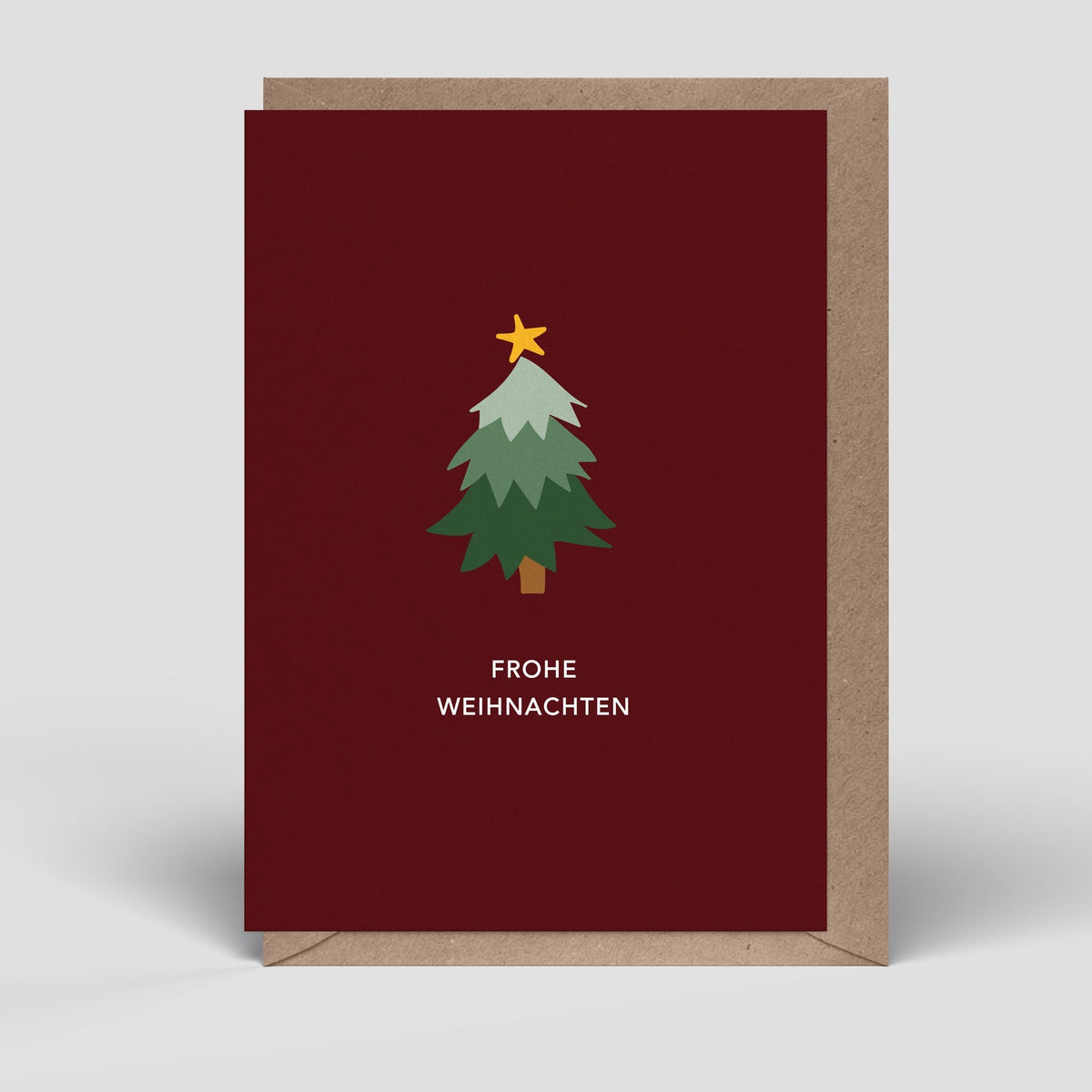 Naturbedacht Klappkarte DIN A6 mit Umschlag Weihnachtsbaum (Nr. 297)