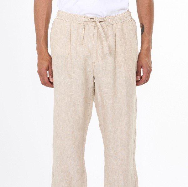 KnowledgeCotton Apparel Herren Leinen Hose "Loose" XL Off White