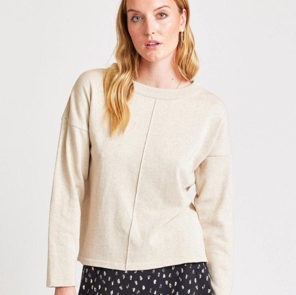 Lana natural wear Damen Pullover "Blanka" Sand Melange