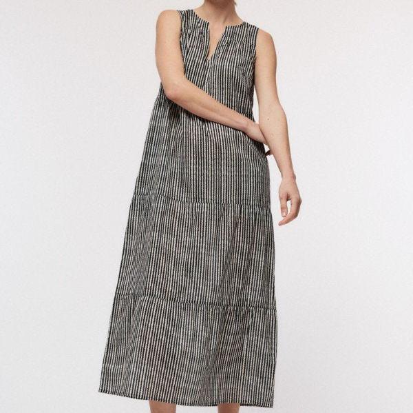LANIUS Damen Maxikleid "Aquarell" 40 Aquarell Stripes Black