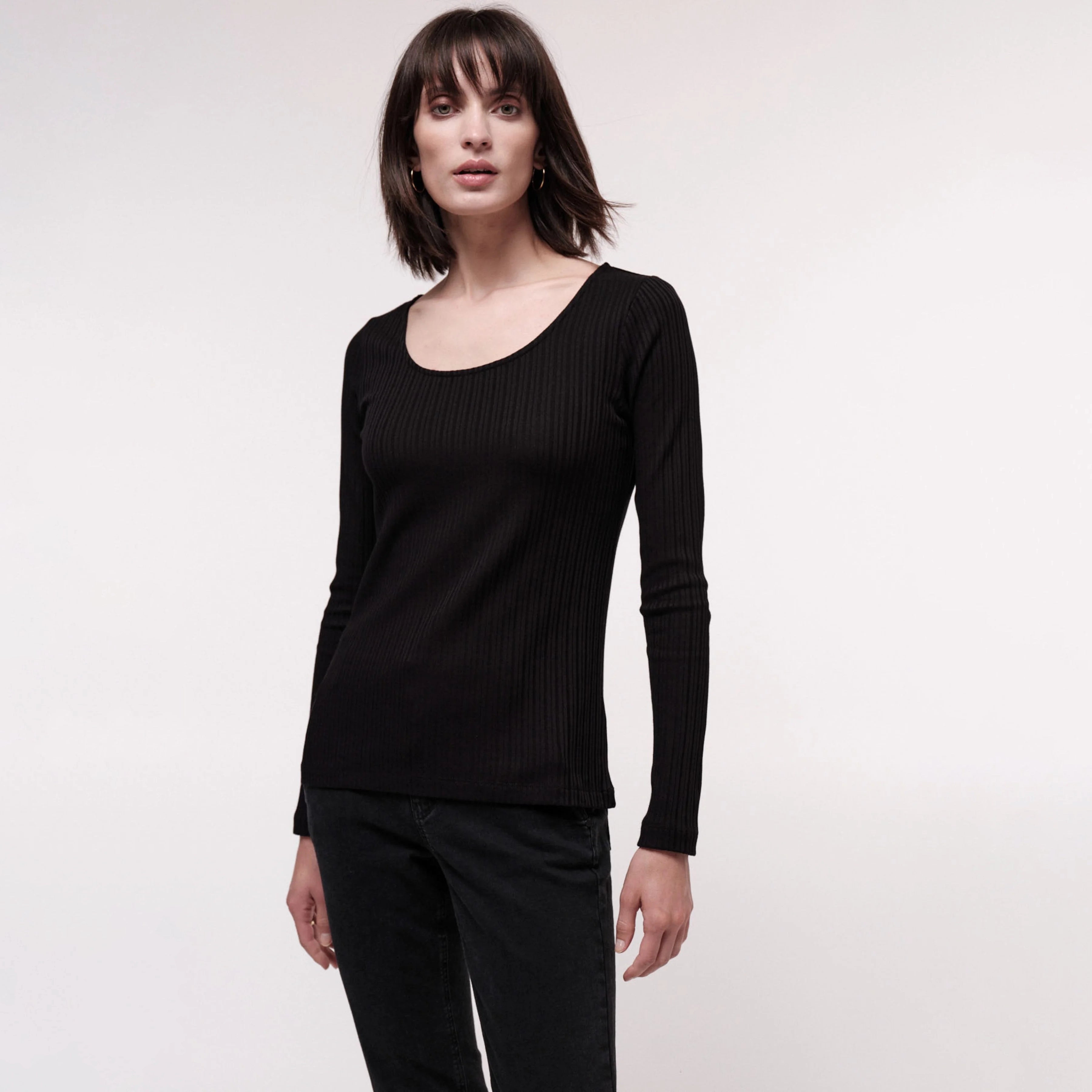 LANIUS Langarmshirt aus Bio-Baumwolle