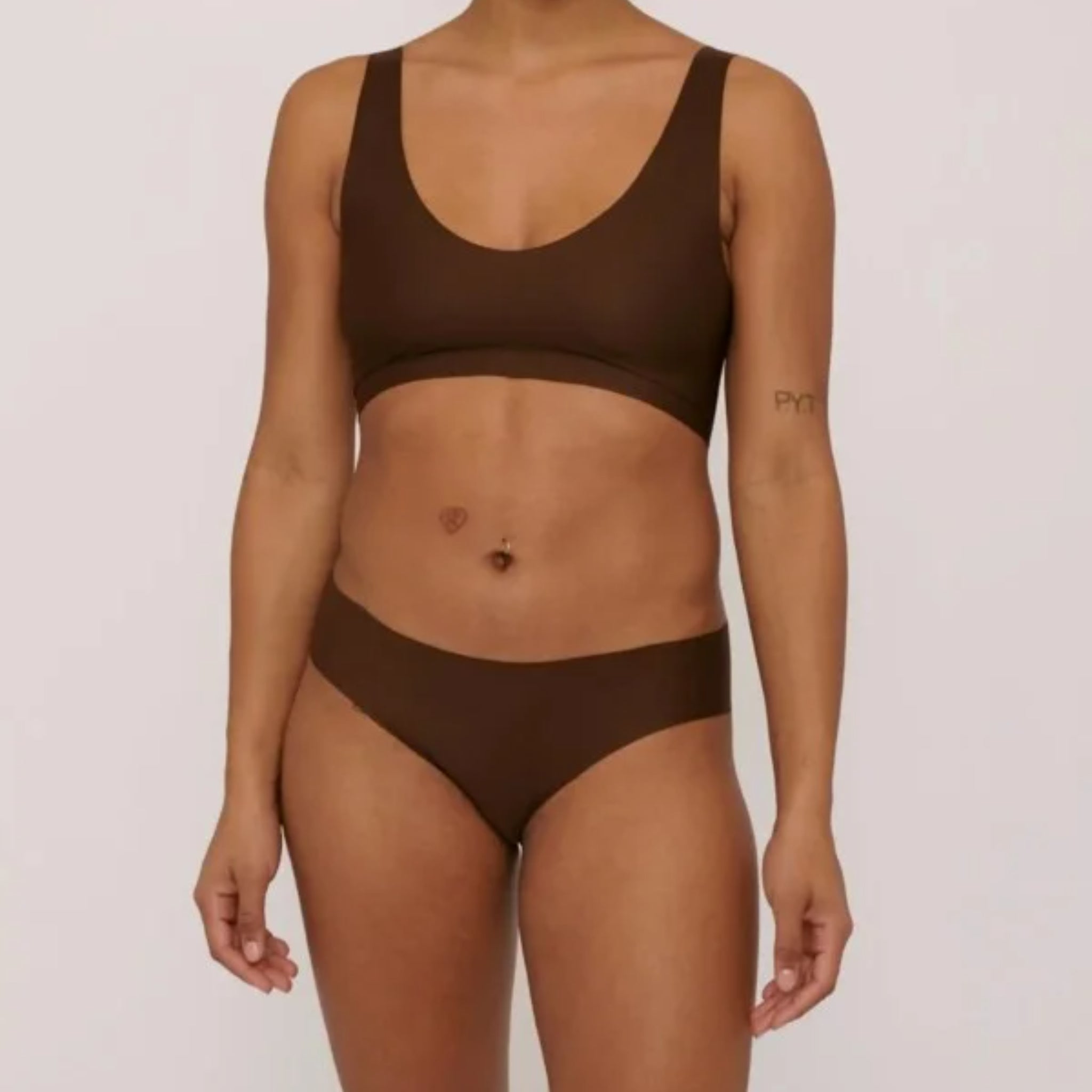 Organic Basics Invisible Cheeky Briefs 2-Pack Walnut