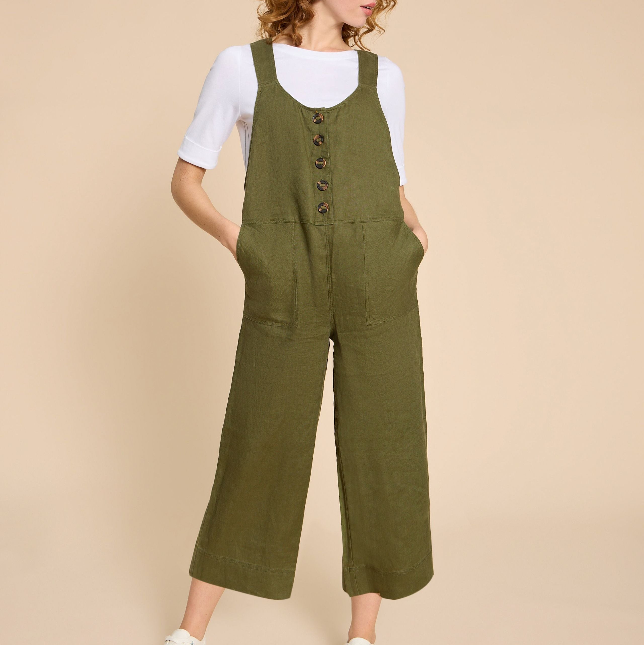 White Stuff Latzhose "Viola" Grün (Khaki Green)