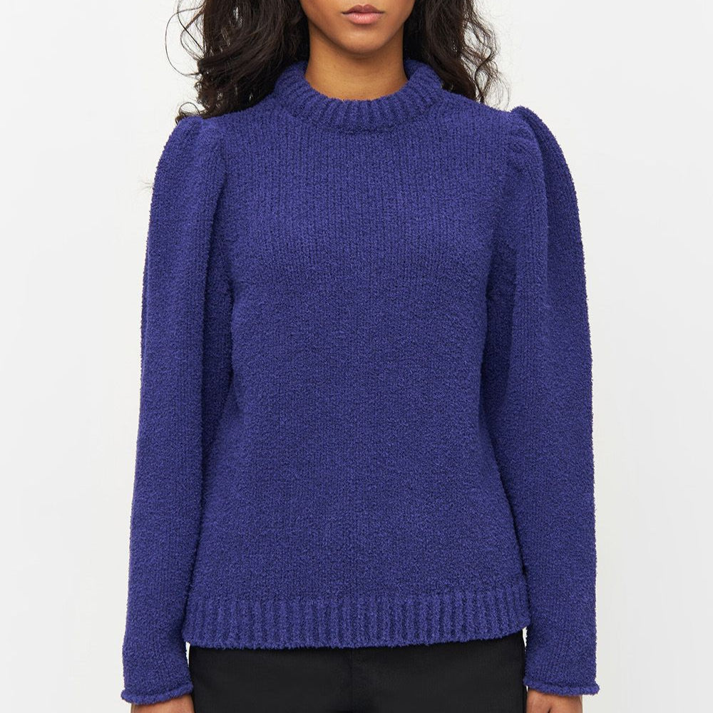 KnowledgeCotton Apparel Pullover mit Puff Sleeve Lila (Deep Purple)
