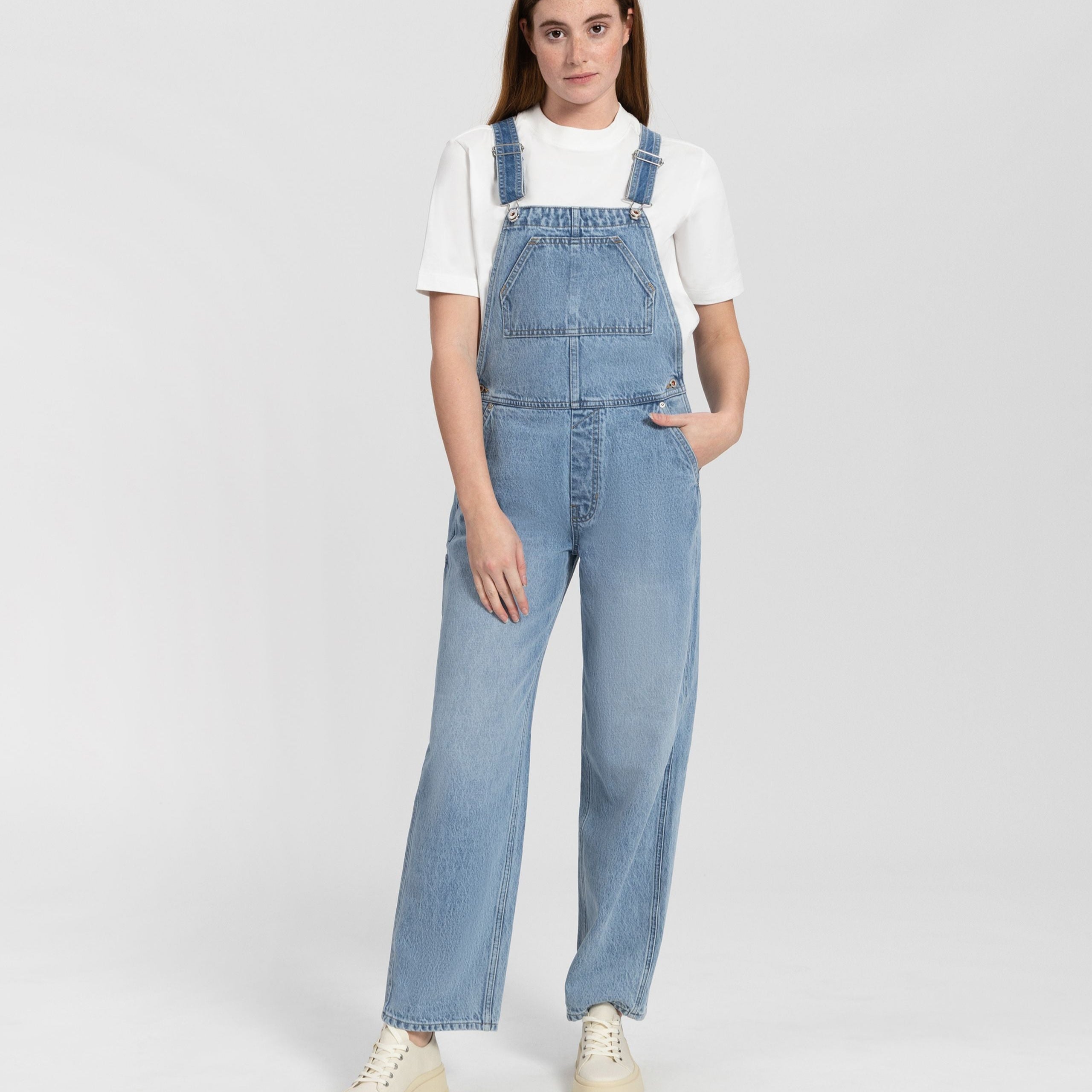 KUYICHI Damen Jeans "Jonna Dungaree" M Blau (Light Denim)
