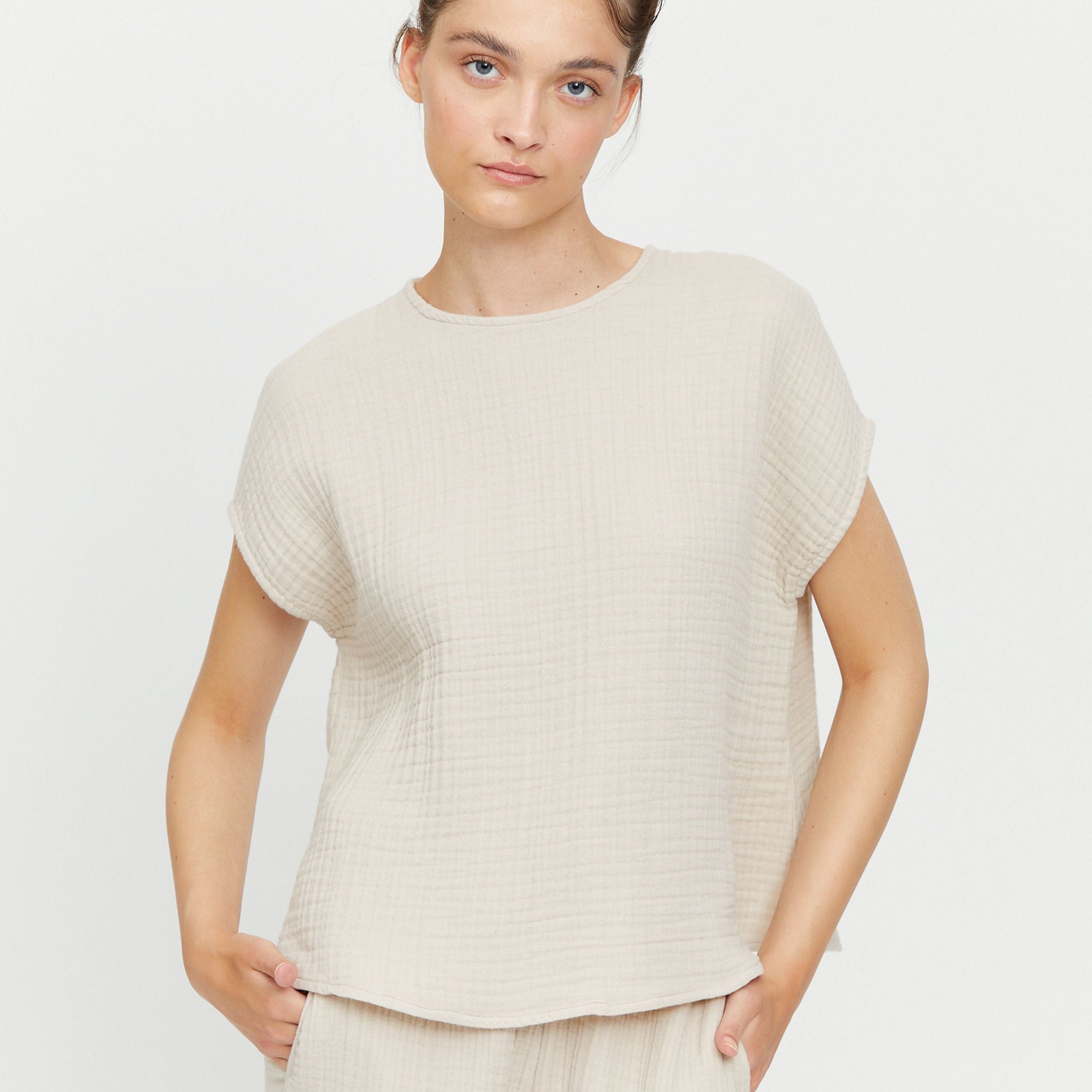 Mazine Blouse "Kalia" S Natur (eggshell)