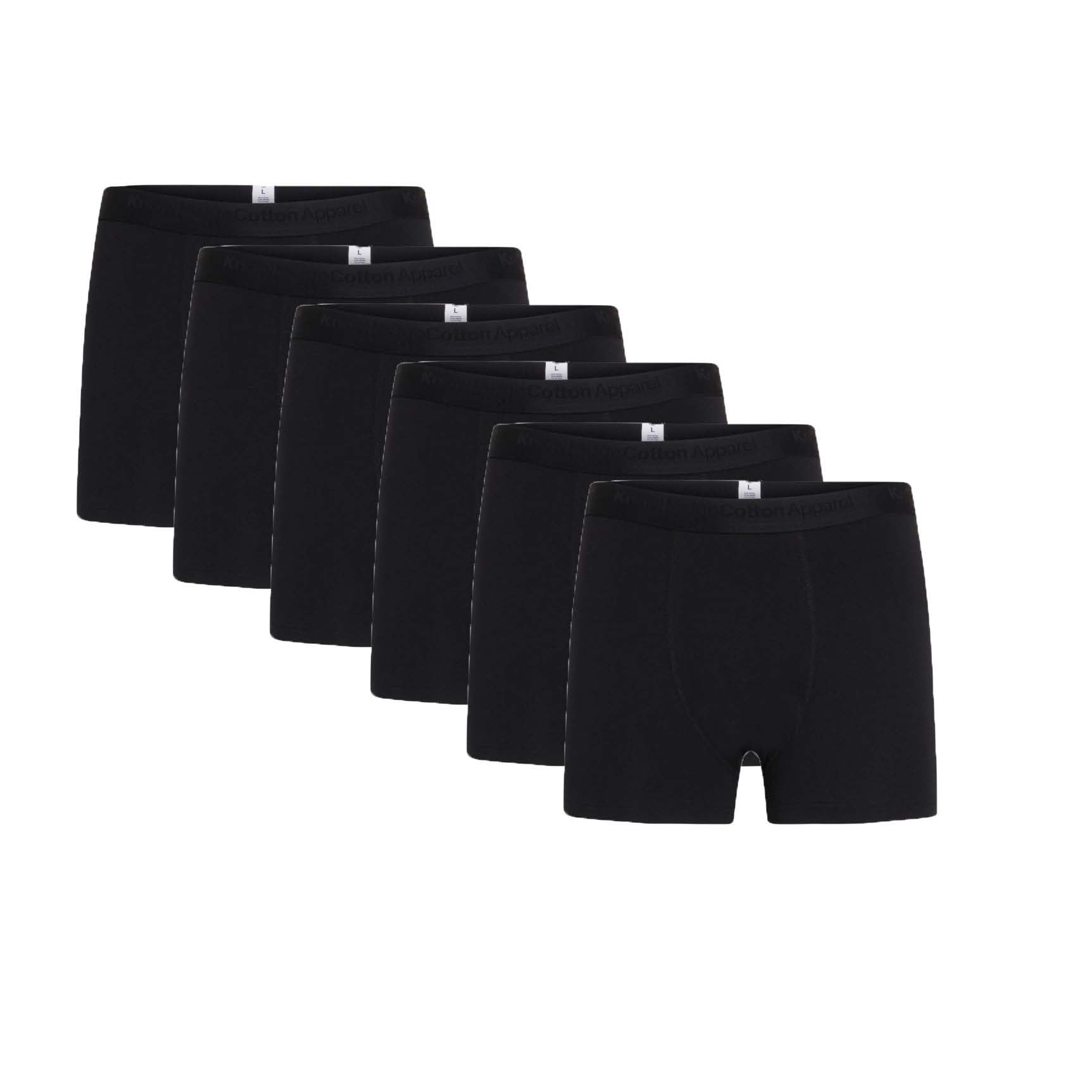 KnowledgeCotton Apparel 6er Pack Boxershorts XXL Schwarz (Black Jet)