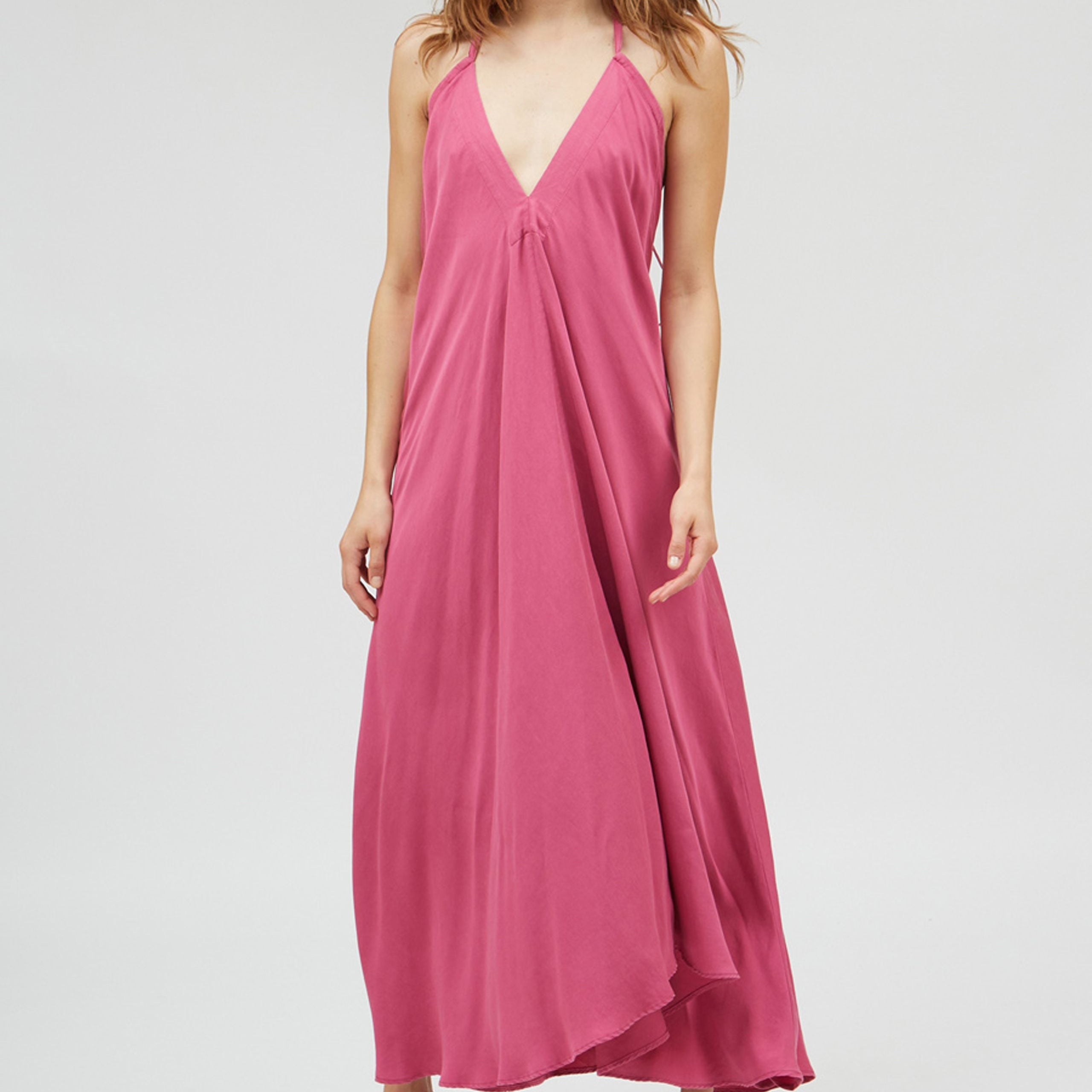 SUITE13LAB Langes Kleid "MP Long Tencel" One Size Pink (Fuchsia)